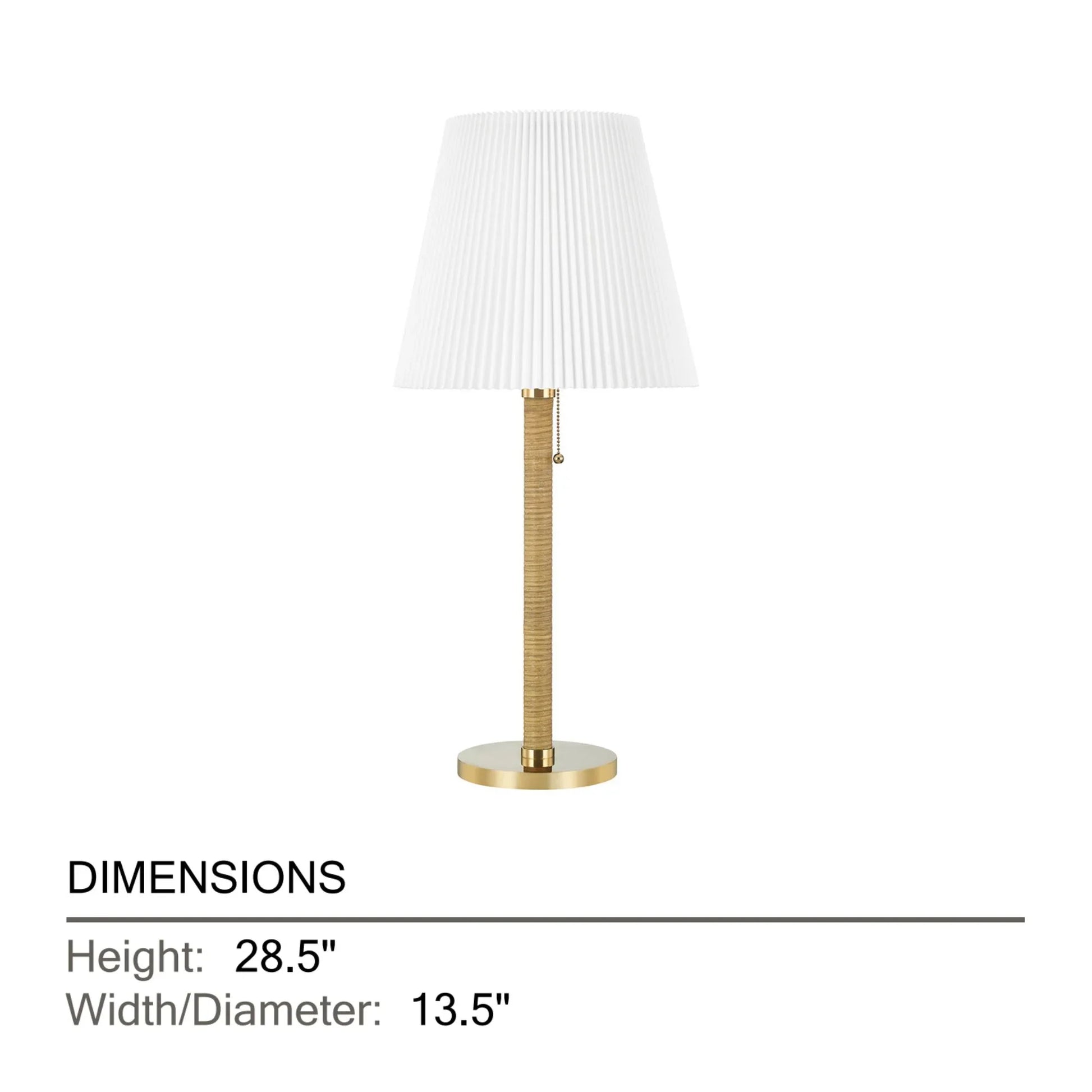 Hudson Valley Lighting - Dorset 29" Table Lamp, Aged Brass Finish | Bees Lighting