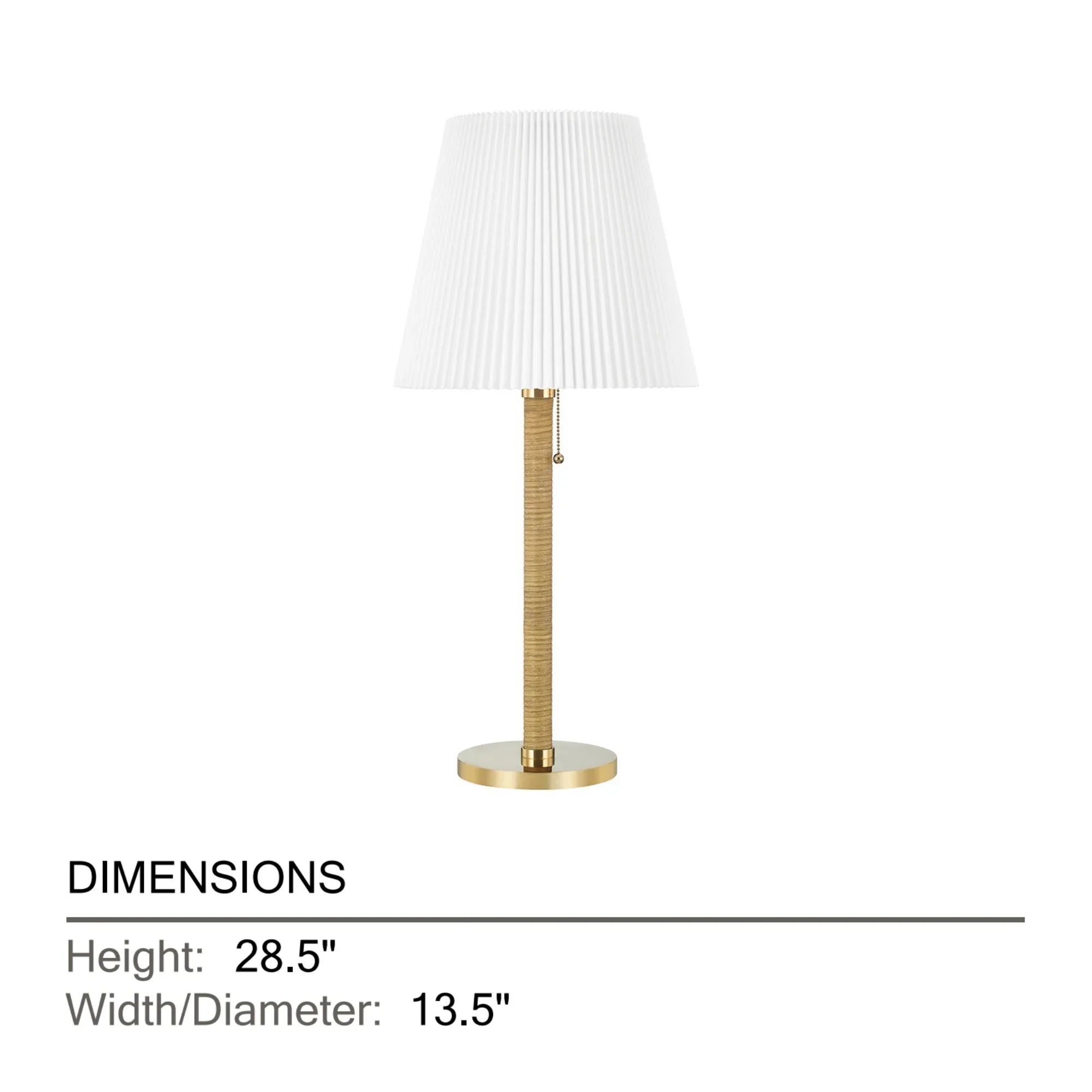 Hudson Valley Lighting - Dorset 29" Table Lamp, Aged Brass Finish | Bees Lighting