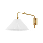 Dorset 16" Plug-in Sconce, Aged Brass Finish