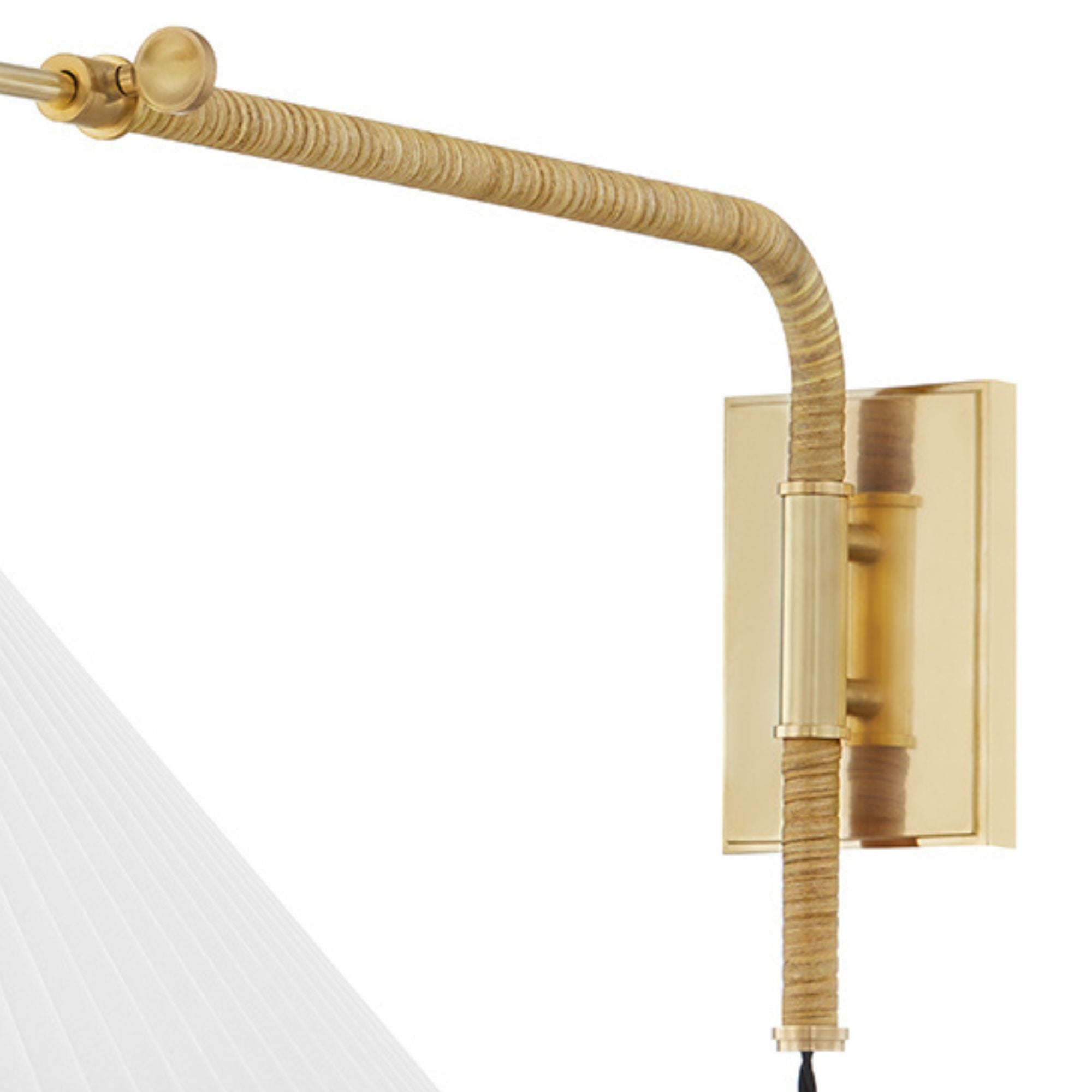 Dorset 16" Plug-in Sconce, Aged Brass Finish