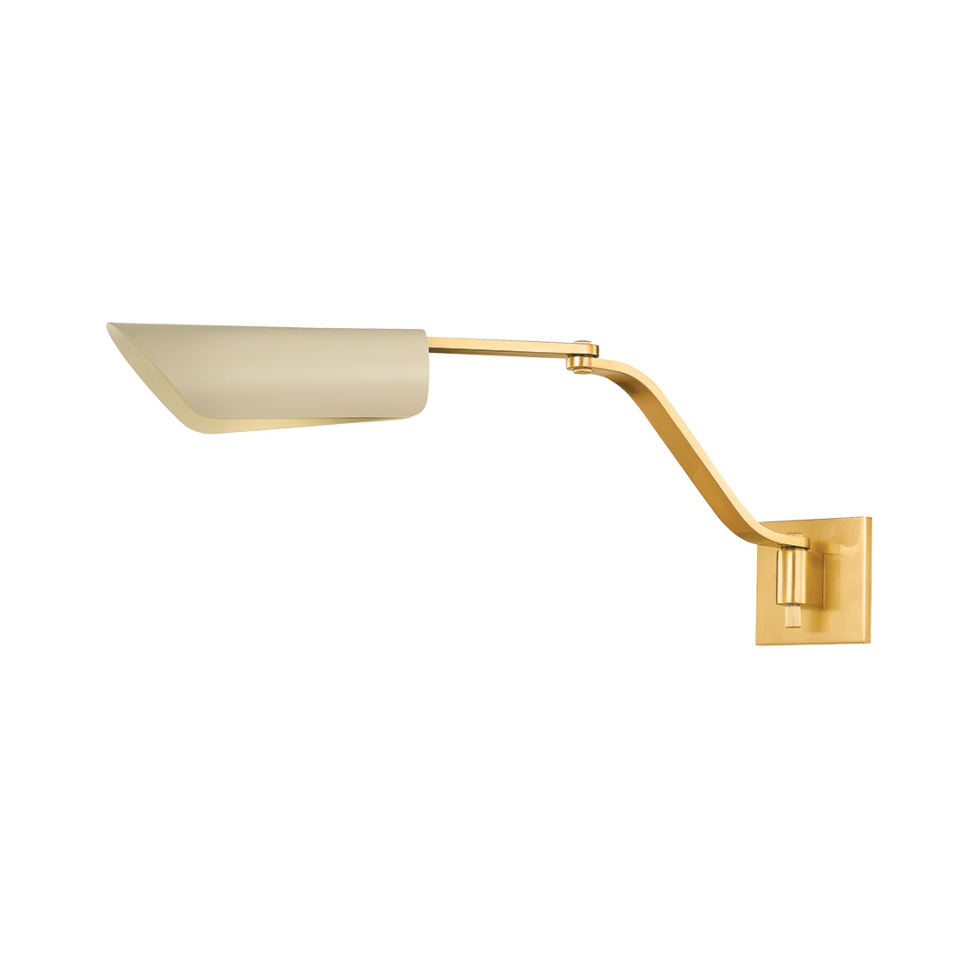 Douglaston 10" Swing Arm Lamp, Aged Brass/ Soft Sand Finish
