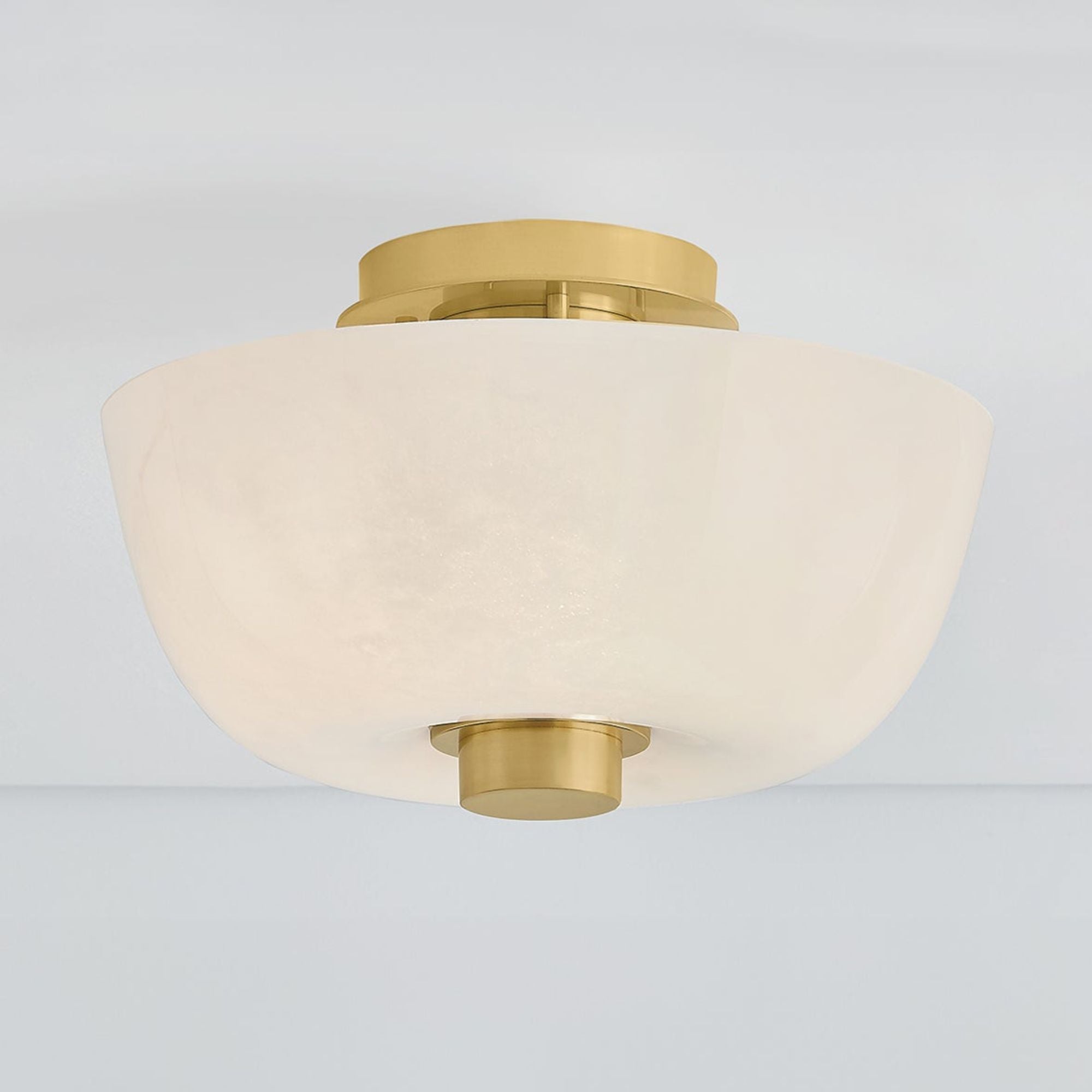 Dove 15" Flush Mount, Aged Brass Finish