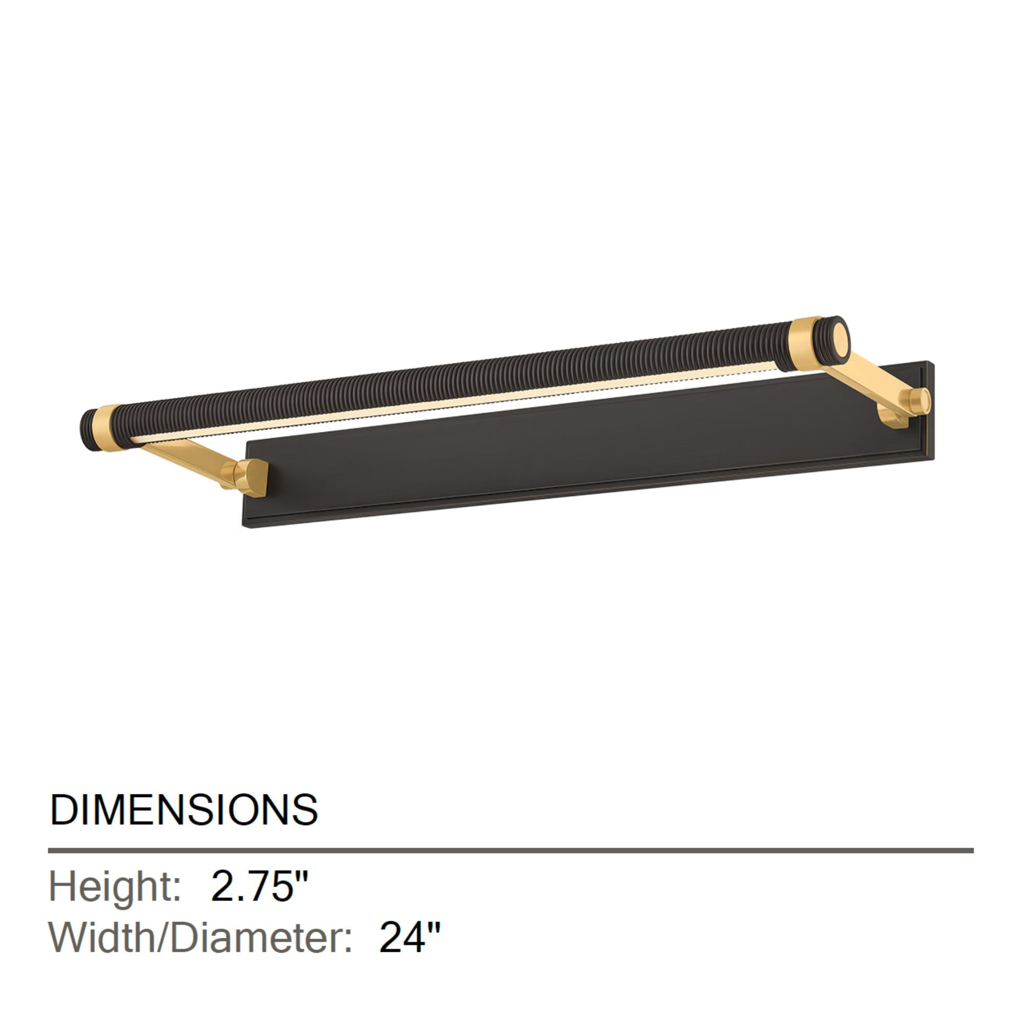 Hudson Valley Duell 24 in. Picture Light, Aged Brass & Distressed Bronze