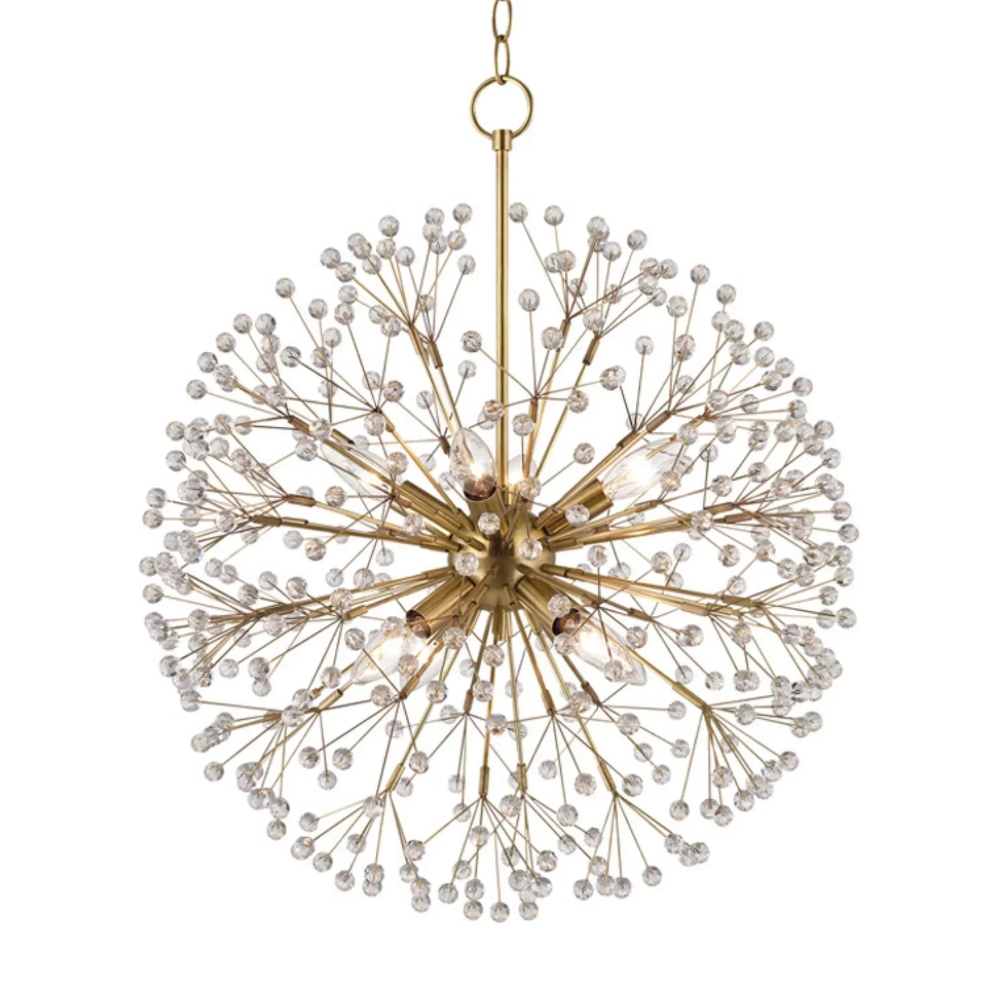 Dunkirk 24" 8-Light Chandelier, Aged Brass Finish