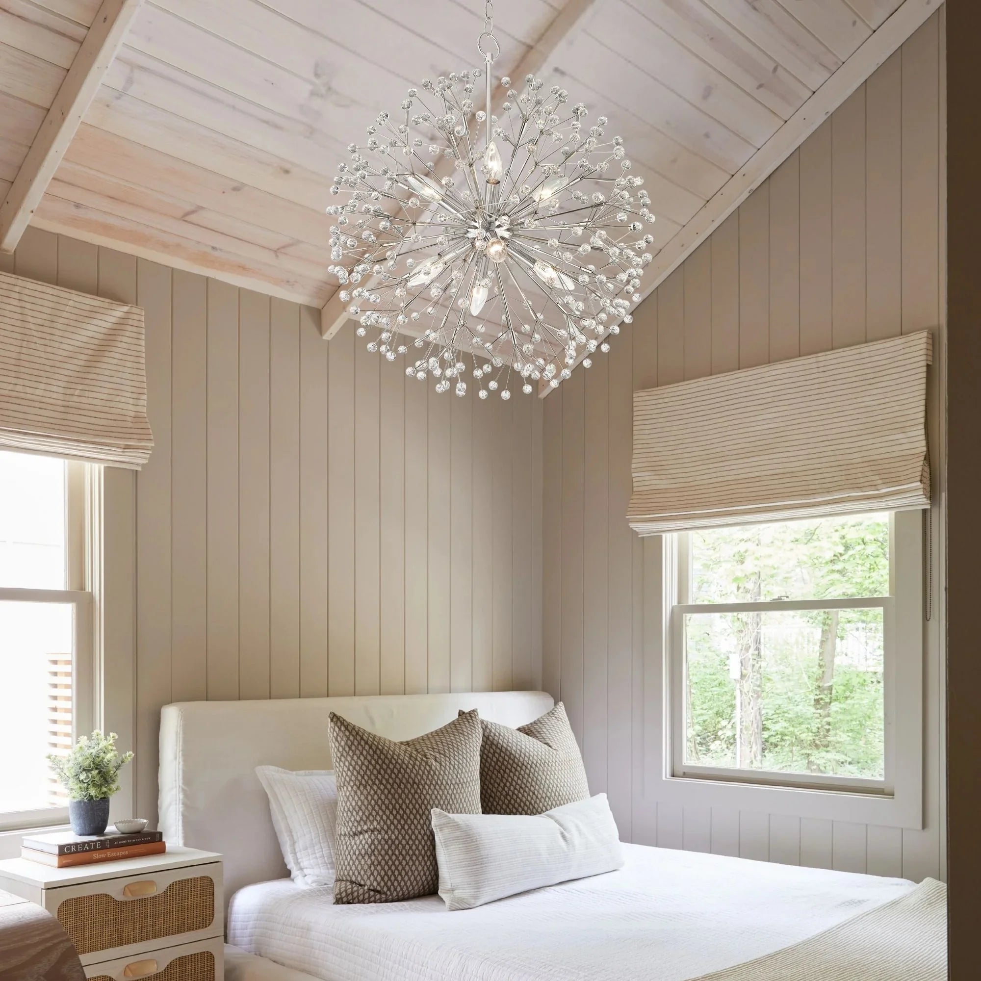 Dunkirk 24" 8-Light Chandelier, Polished Nickel Finish