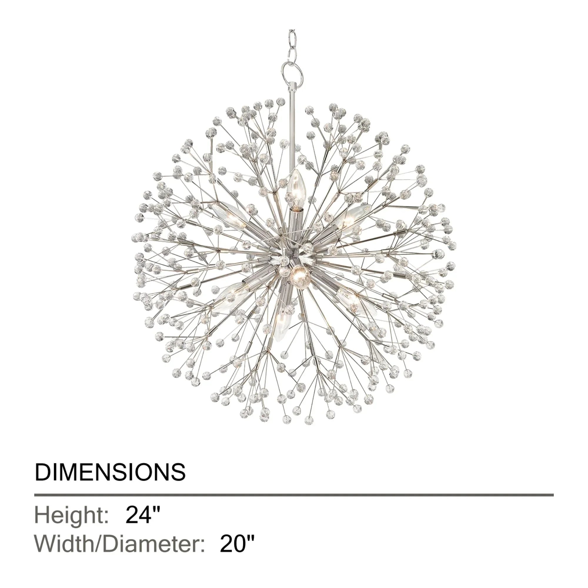 Hudson Valley Lighting - Dunkirk 24" 8-Light Chandelier, Polished Nickel Finish | Bees Lighting