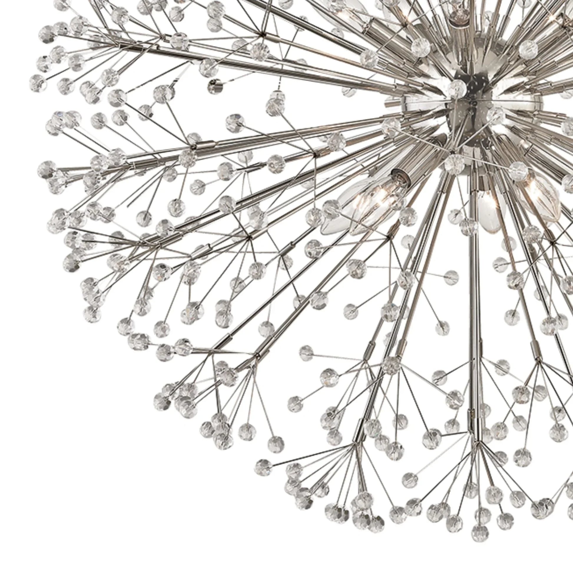 Hudson Valley Lighting - Dunkirk 30" 10-Light Chandelier, Polished Nickel Finish | Bees Lighting