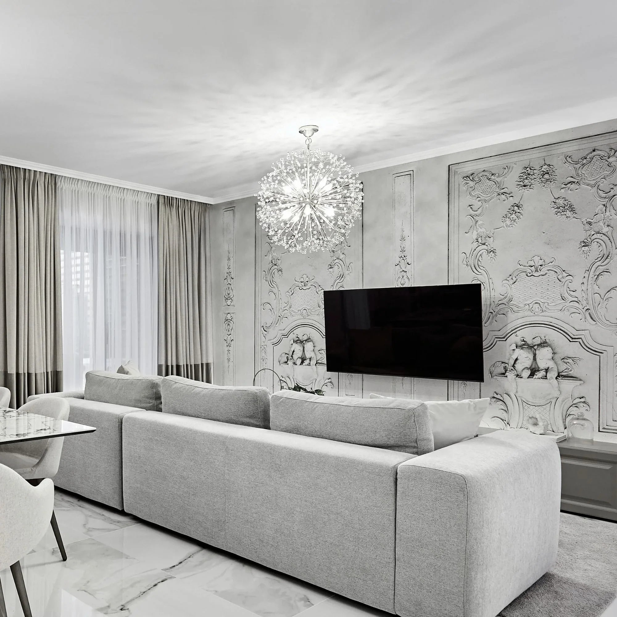 Hudson Valley Lighting - Dunkirk 30" 10-Light Chandelier, Polished Nickel Finish | Bees Lighting