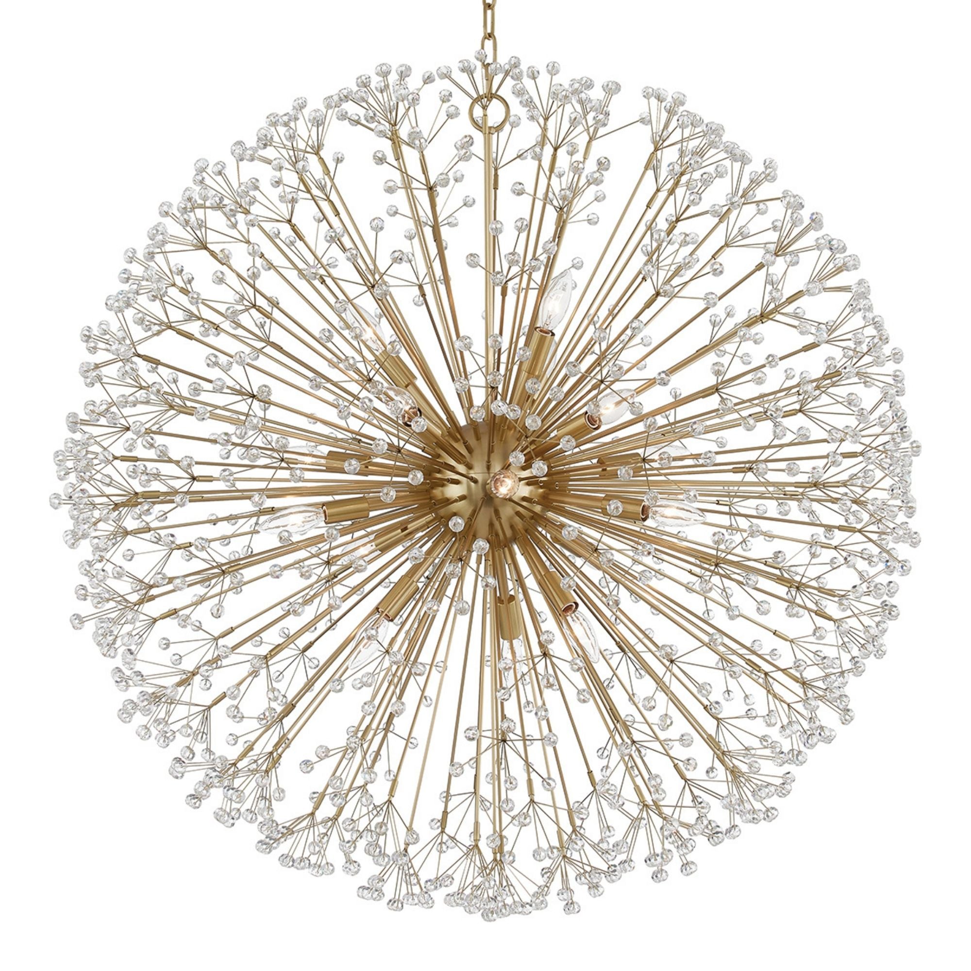 Dunkirk 40" 16-Light Chandelier, Aged Brass Finish