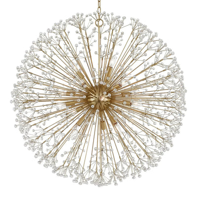 Hudson Valley Dunkirk 40 in. 16-Light Chandelier, Aged Brass