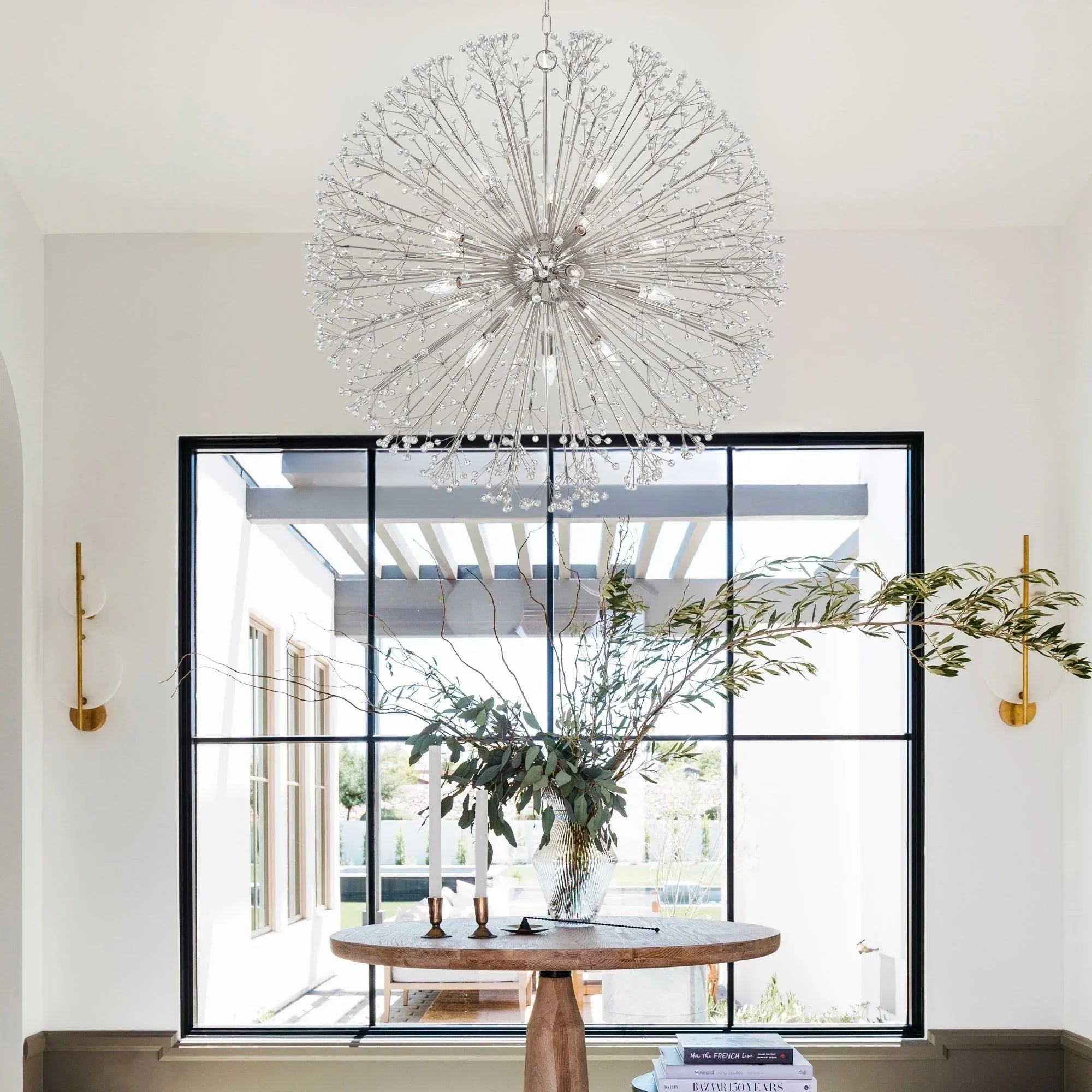 Dunkirk 40" 16-Light Chandelier, Polished Nickel Finish