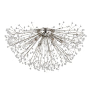Dunkirk 30 in. 6 lights Flush Mount Light Polished Nickel Finish