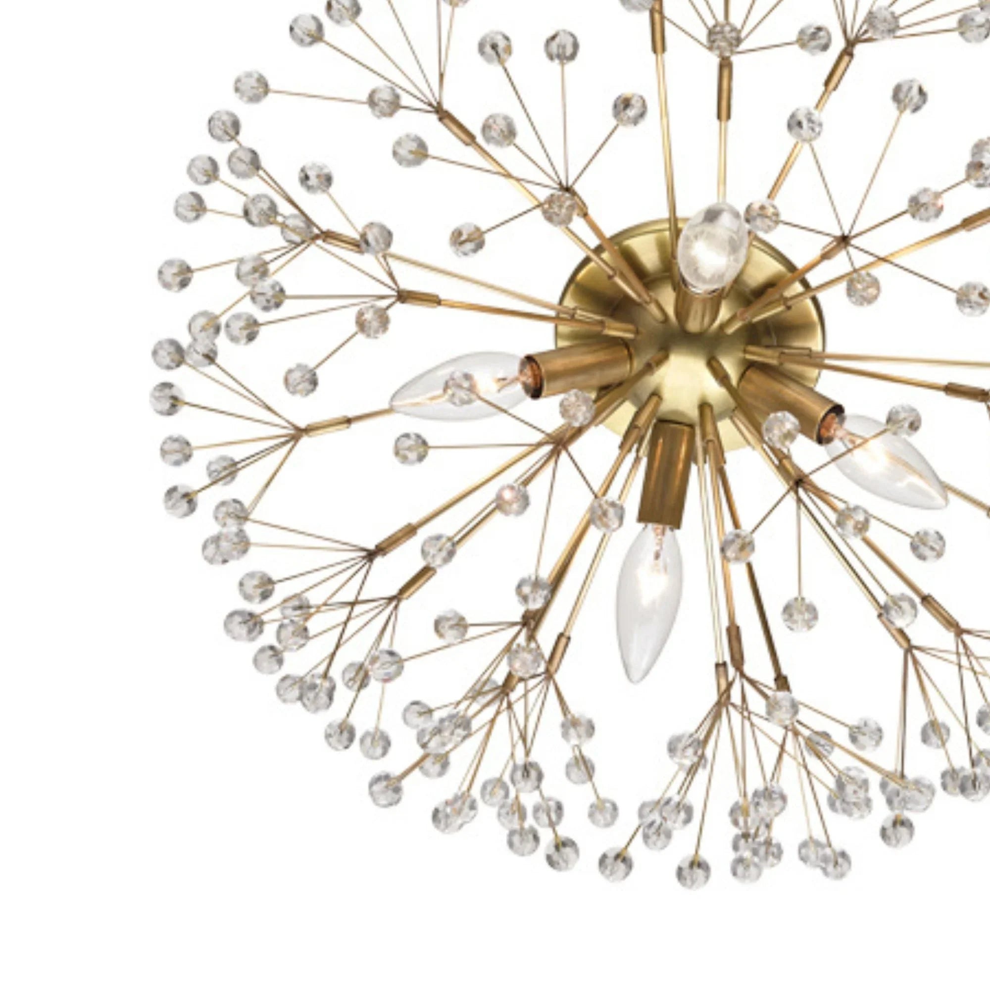 Hudson Valley Lighting - Dunkirk 20" 4-Light Semi Flush Mount, Aged Brass Finish | Bees Lighting