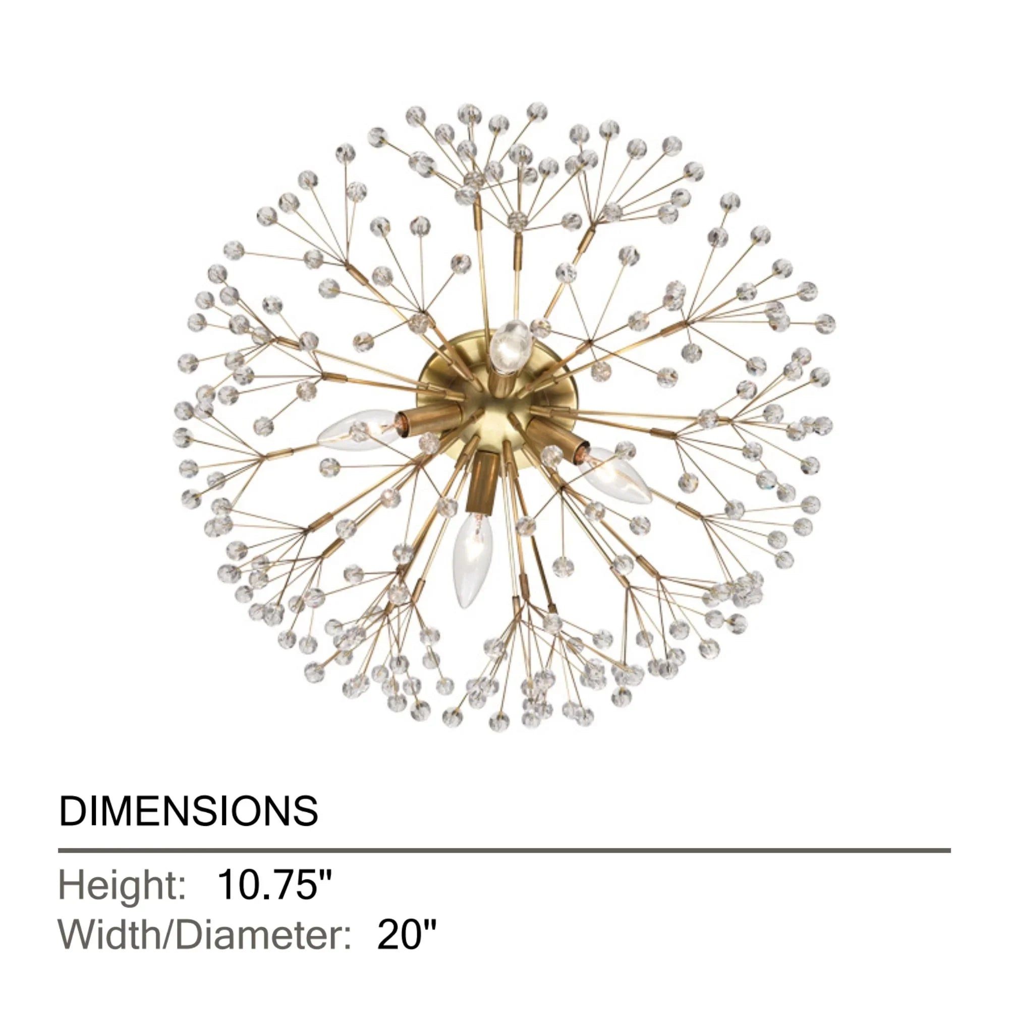 Hudson Valley Lighting - Dunkirk 20" 4-Light Semi Flush Mount, Aged Brass Finish | Bees Lighting