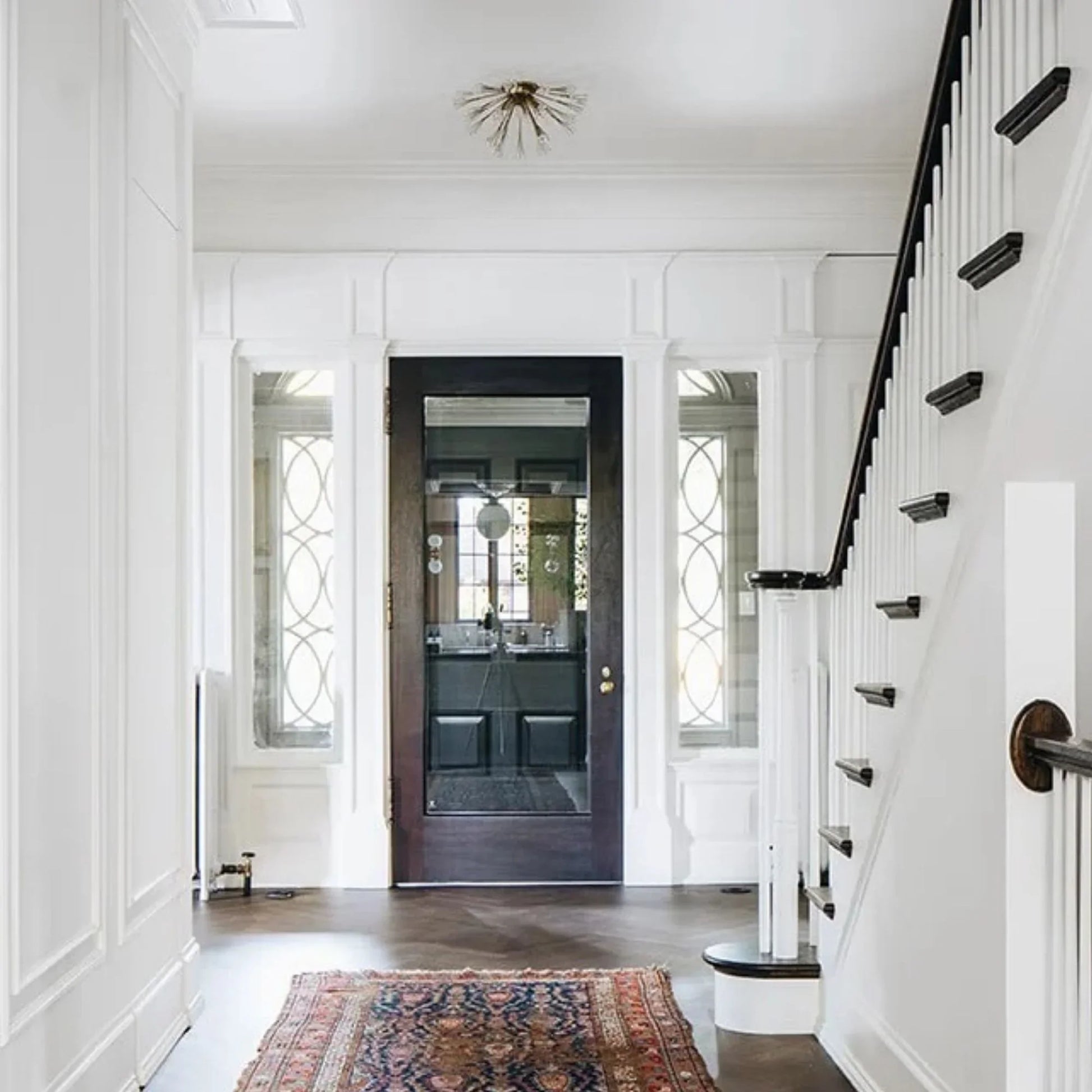 Hudson Valley Lighting - Dunkirk 20" 4-Light Semi Flush Mount, Polished Nickel Finish | Bees Lighting