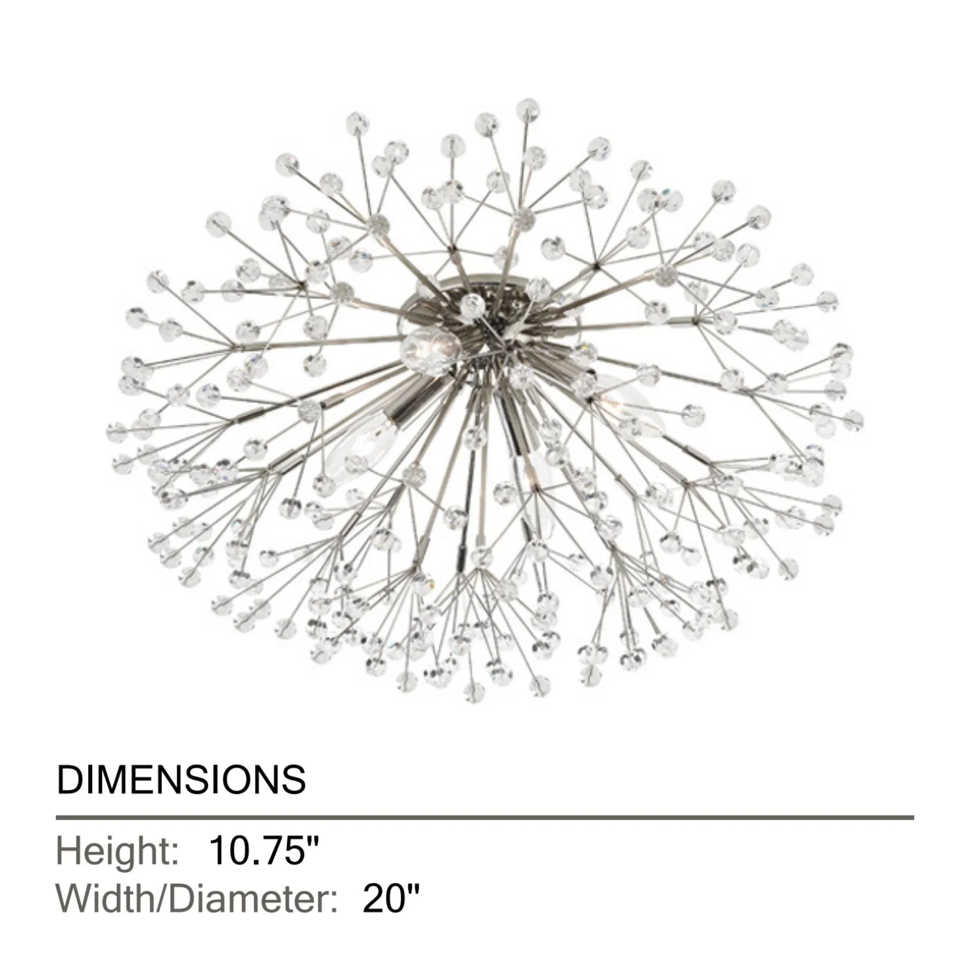 Hudson Valley Lighting - Dunkirk 20" 4-Light Semi Flush Mount, Polished Nickel Finish | Bees Lighting