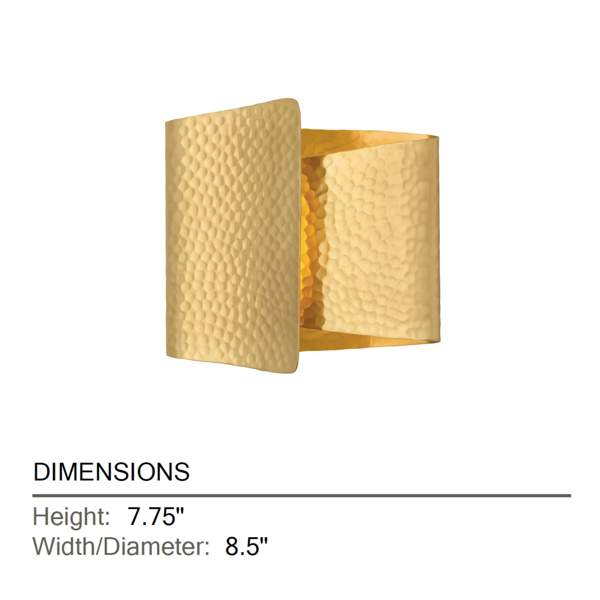 Hudson Valley Dunnsville 7.75 in. Wall Sconce, Aged Brass