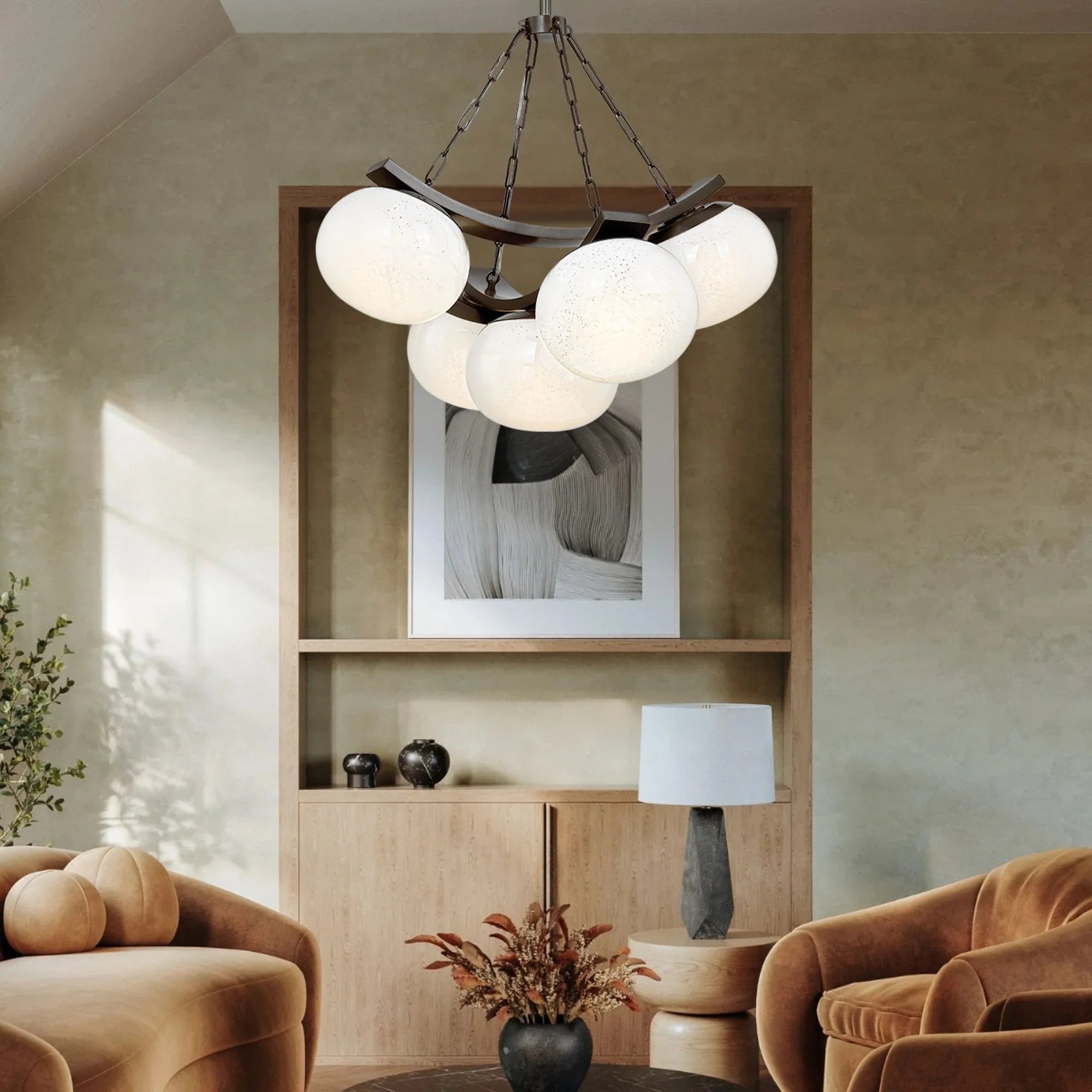 Hudson Valley Lighting - Duxbury 32" 5-Light Chandelier, Distressed Bronze Finish | Bees Lighting