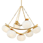 Duxbury 44" 7-Light Chandelier, Aged Brass Finish