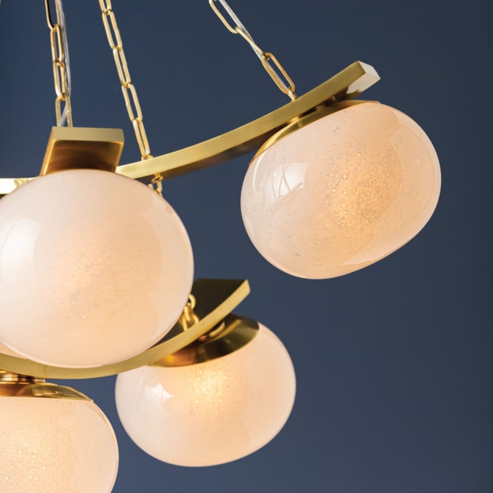 Duxbury 44" 7-Light Chandelier, Aged Brass Finish