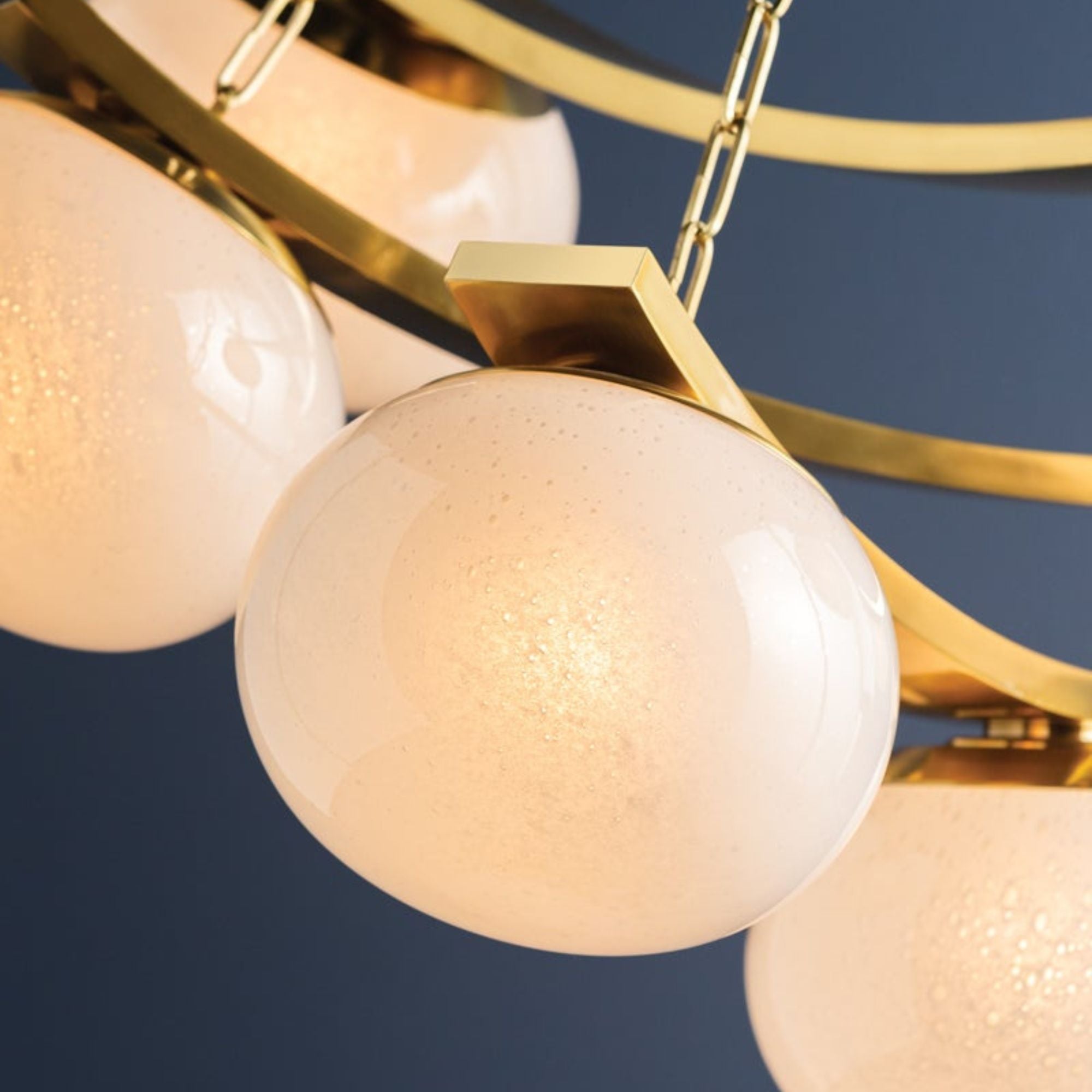 Duxbury 44" 7-Light Chandelier, Aged Brass Finish
