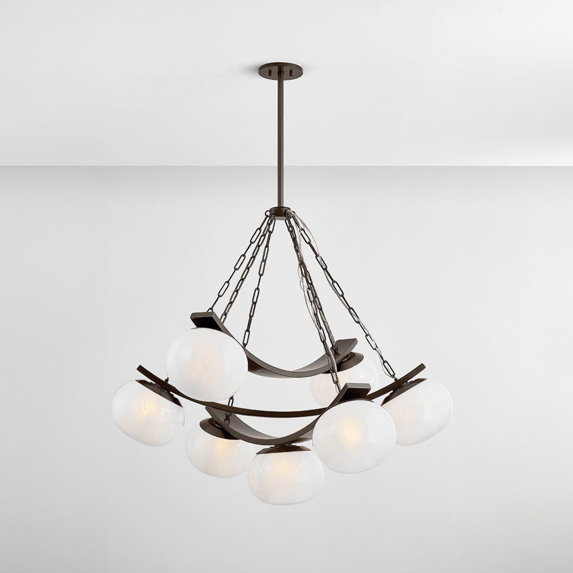 Duxbury 44" 7-Light Chandelier, Distressed Bronze Finish