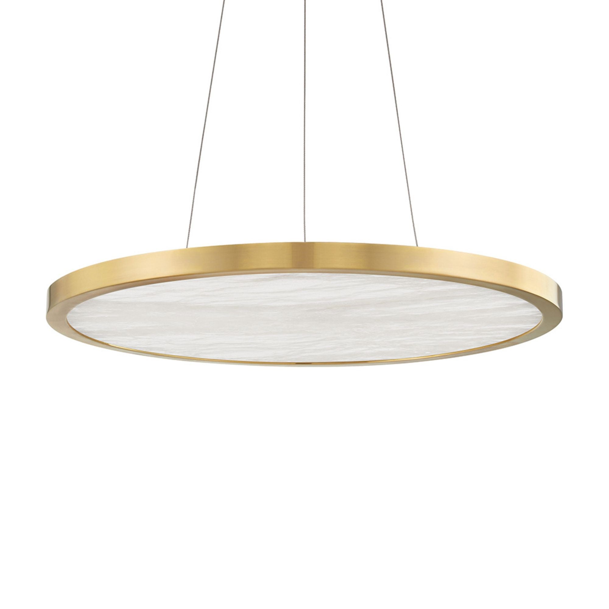 Eastport 24" LED Chandelier, Aged Brass Finish