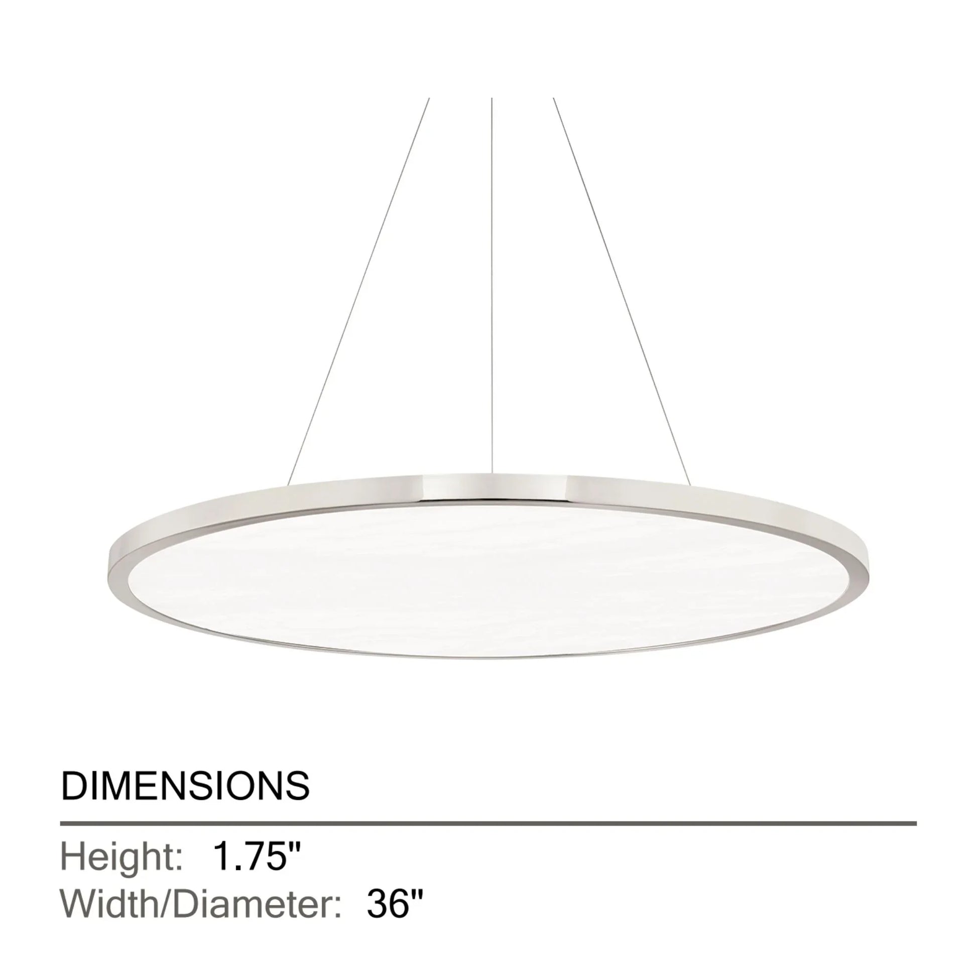 Hudson Valley Lighting - Eastport 36" LED Chandelier, Polished Nickel Finish | Bees Lighting