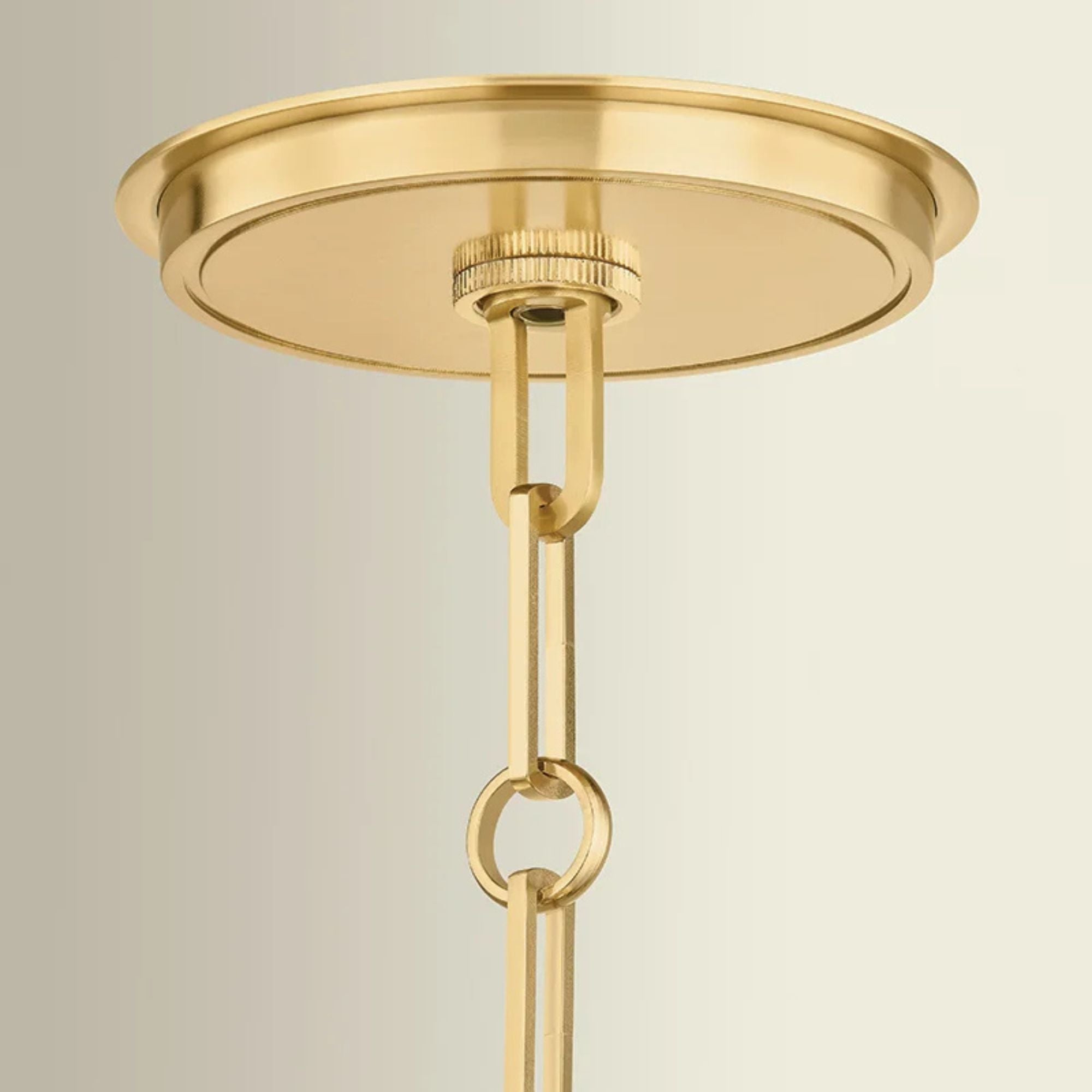 Hudson Valley Ellsworth 18.75 in. Pendant Light, Aged Brass with Ivory Silk Shade