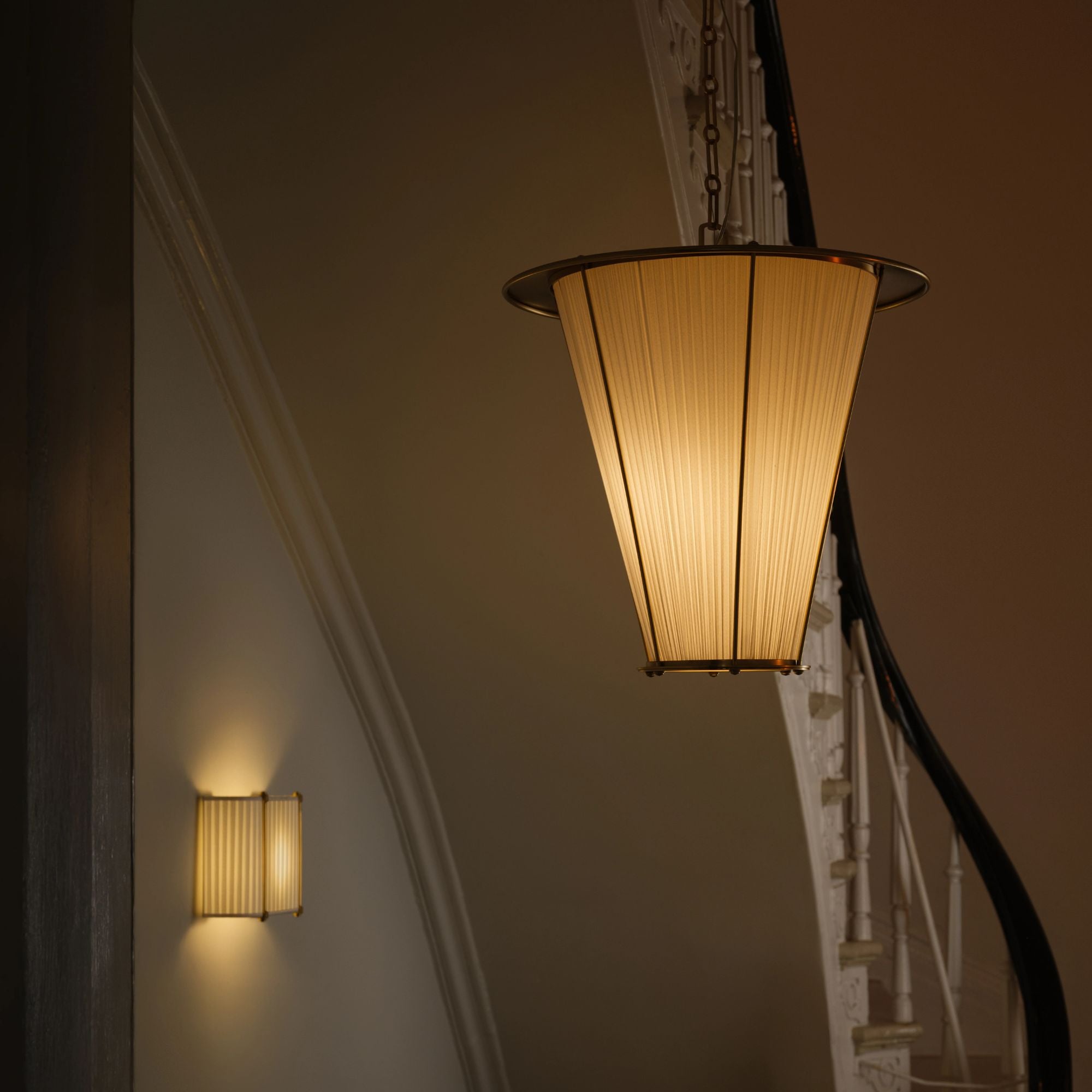 Hudson Valley Ellsworth 18.75 in. Pendant Light, Aged Brass with Ivory Silk Shade