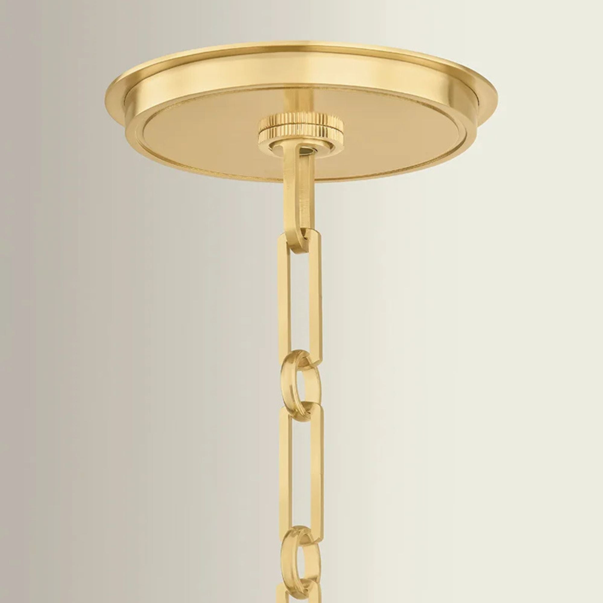 Hudson Valley Ellsworth 23.75 in. Pendant Light, Aged Brass with Ivory Silk Shade