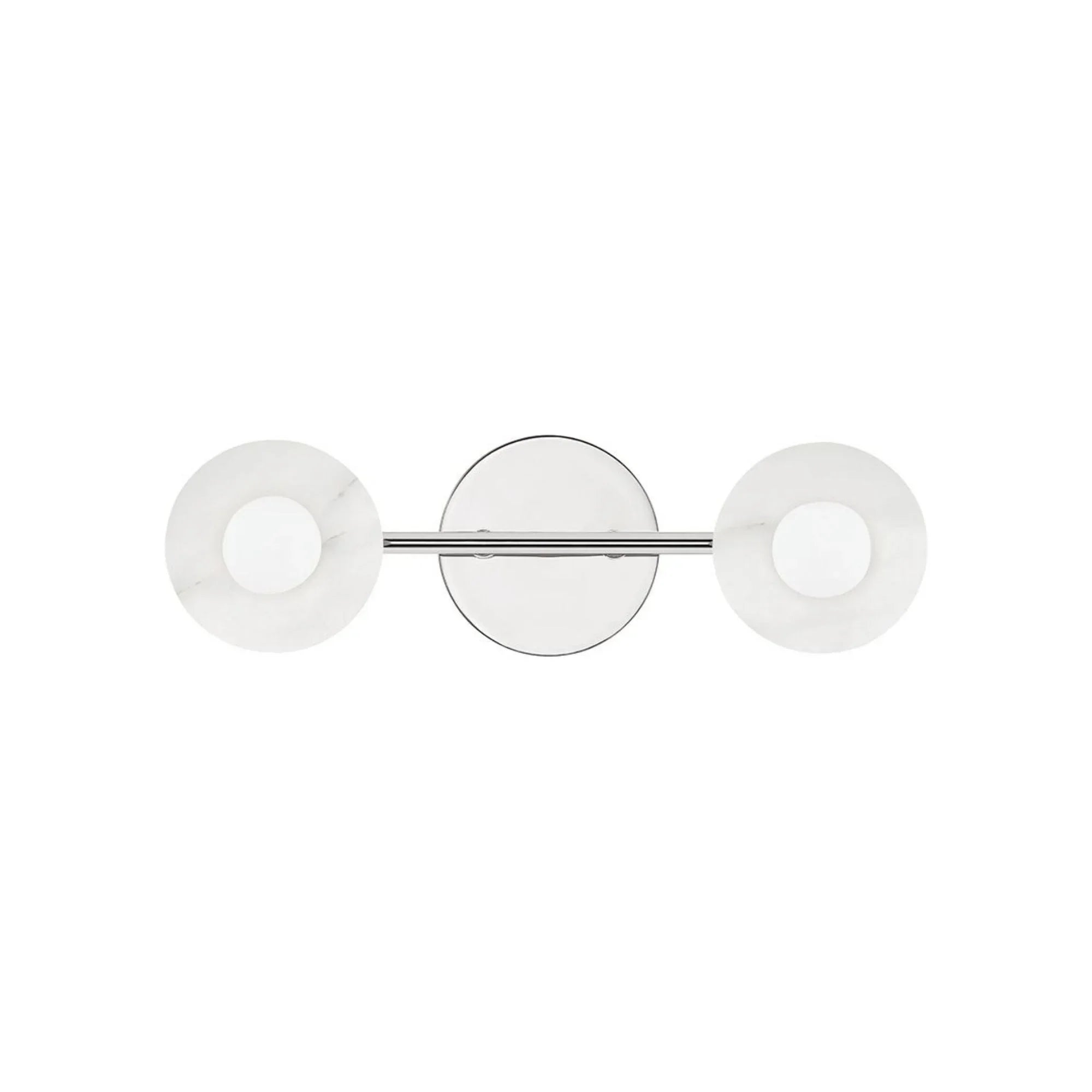 Elmont 16" 2-Light Bath and Vanity Light, Polished Nickel Finish