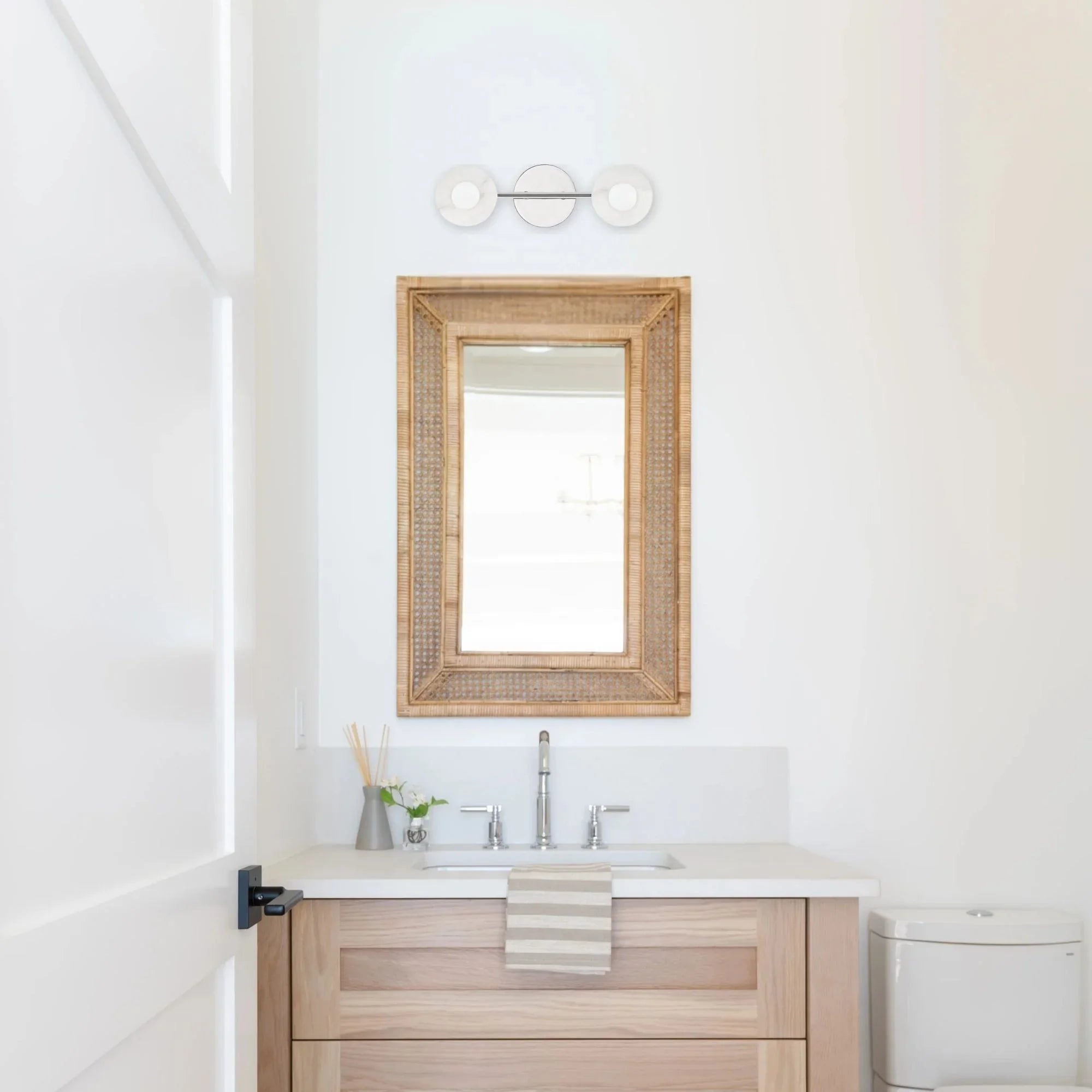 Elmont 16" 2-Light Bath and Vanity Light, Polished Nickel Finish