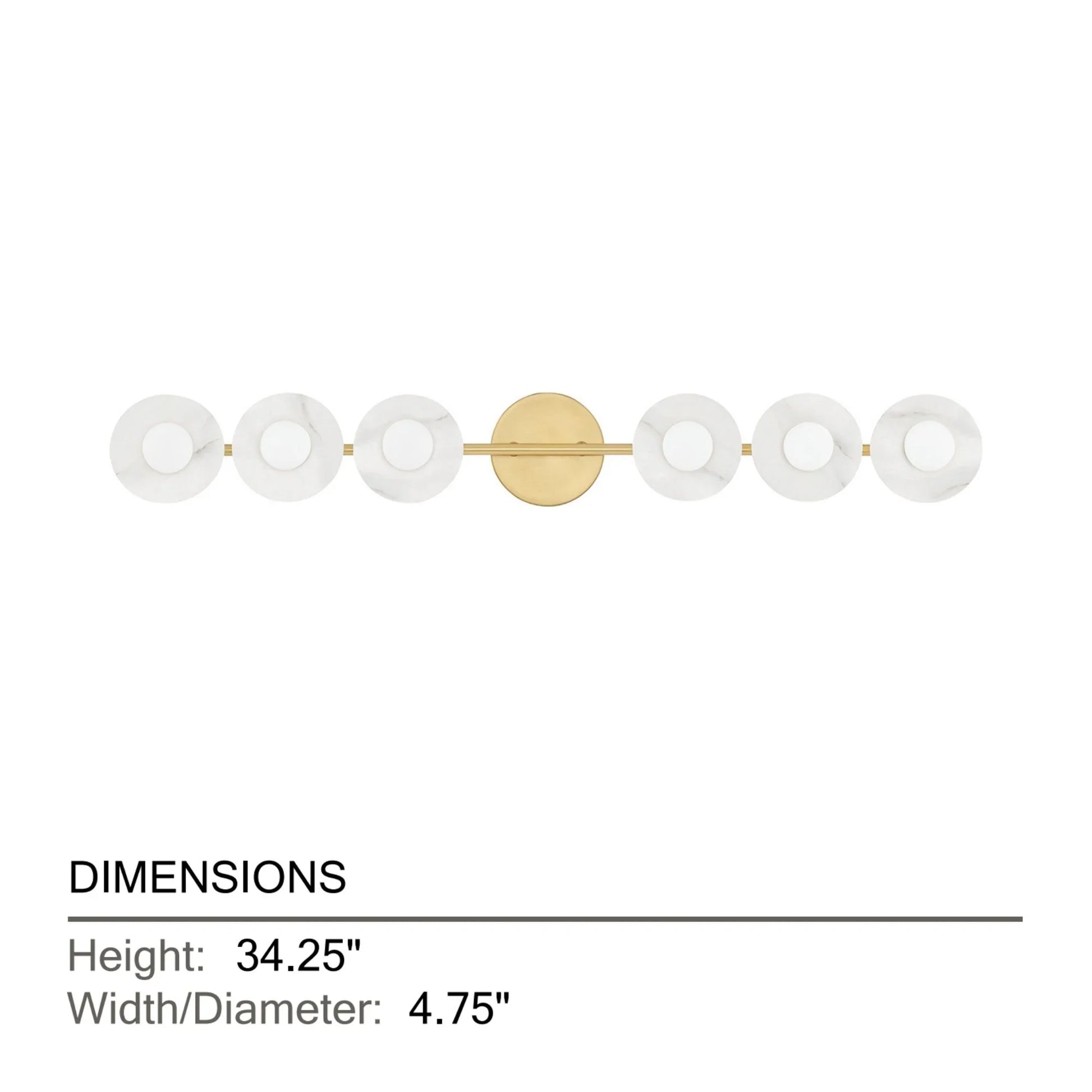 Hudson Valley Lighting - Elmont 34" 6-Light Bath and Vanity Light, Aged Brass Finish | Bees Lighting