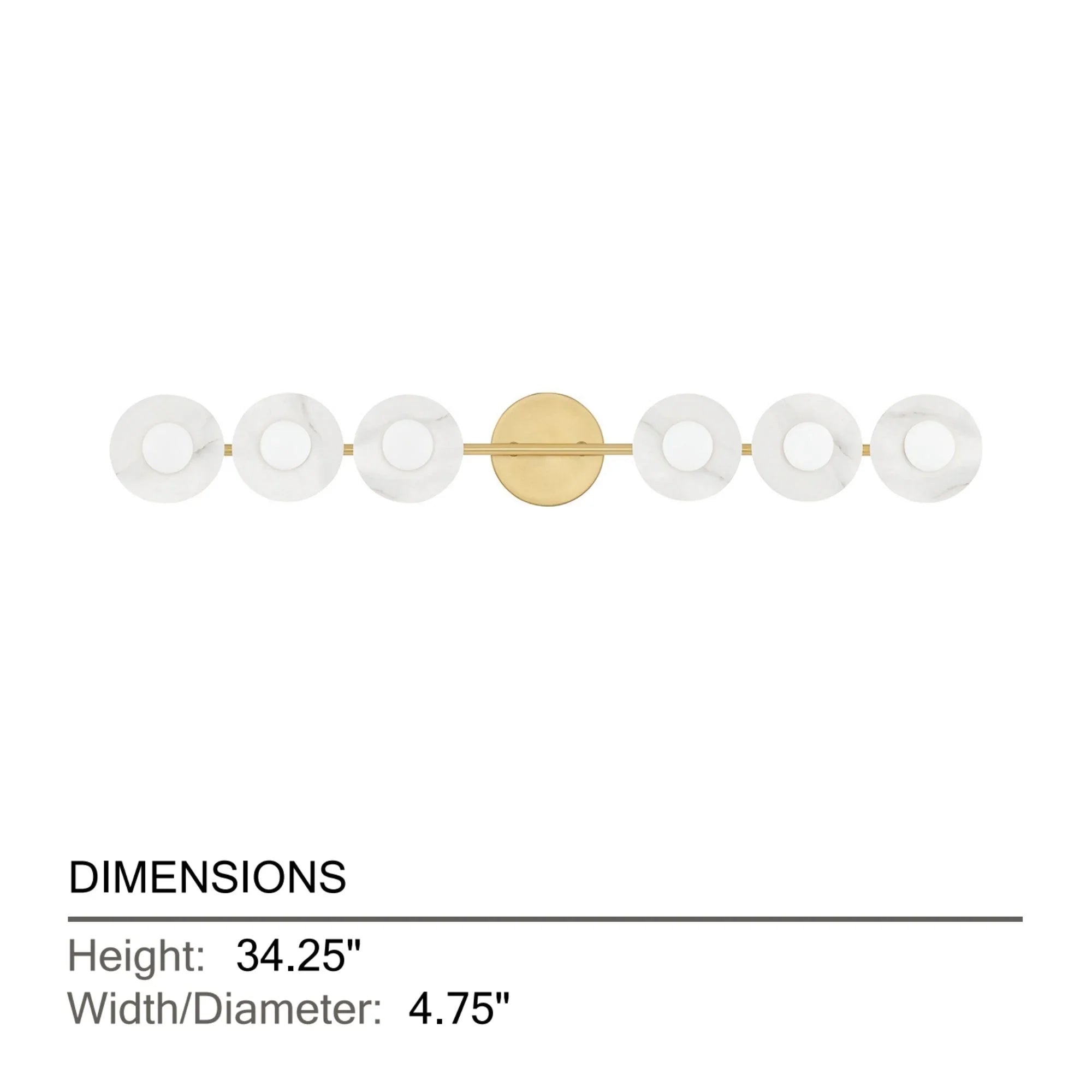 Hudson Valley Lighting - Elmont 34" 6-Light Bath and Vanity Light, Aged Brass Finish | Bees Lighting