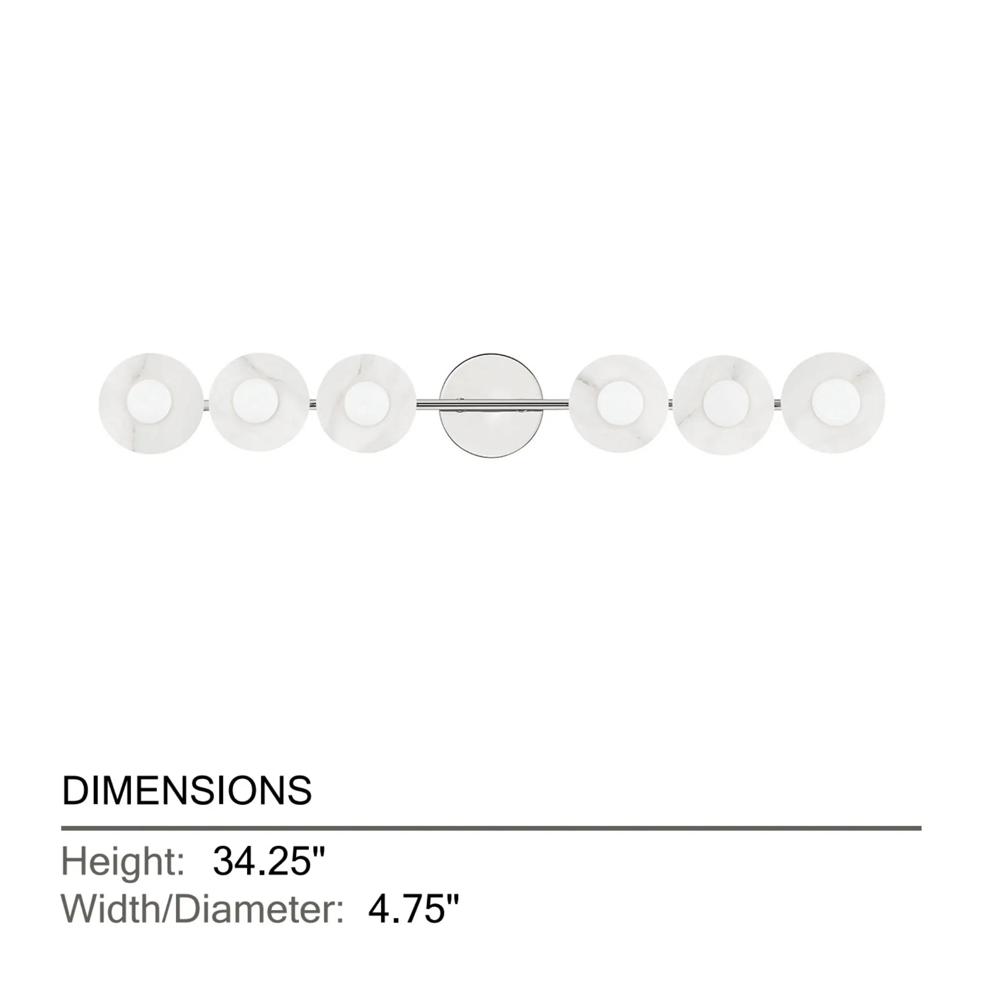 Hudson Valley Lighting - Elmont 34" 6-Light Bath and Vanity Light, Polished Nickel Finish | Bees Lighting