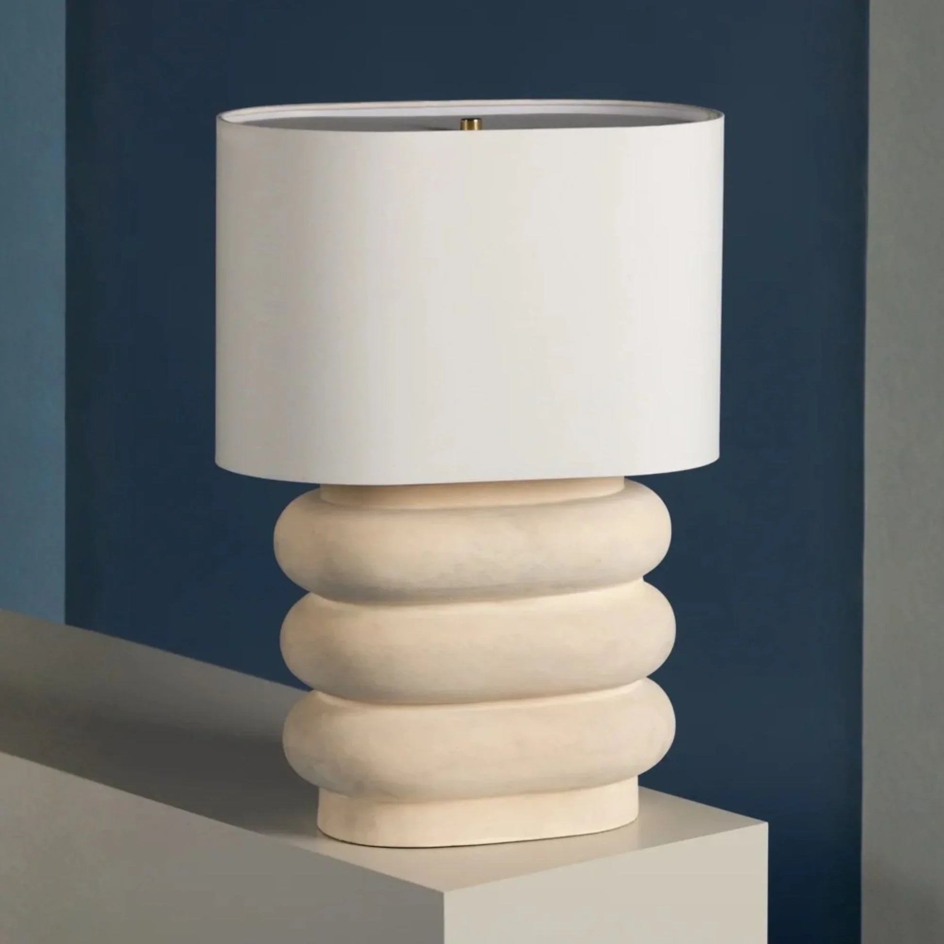 Hudson Valley Lighting - Ewing 25" Table Lamp, Aged Brass/Weathered Ivory Ceramic Finish | Bees Lighting