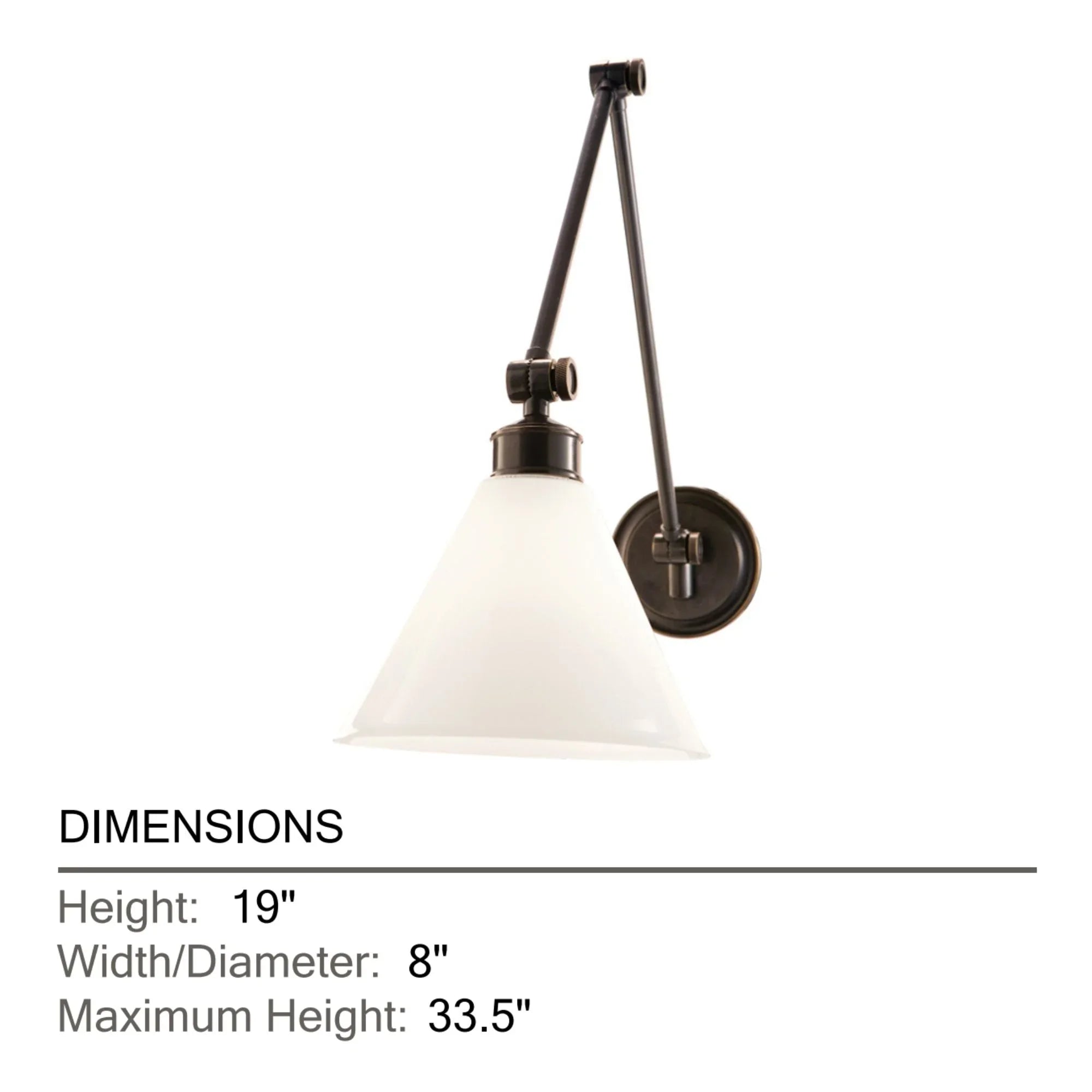 Exeter 19" Swing Arm Lamp, Old Bronze Finish