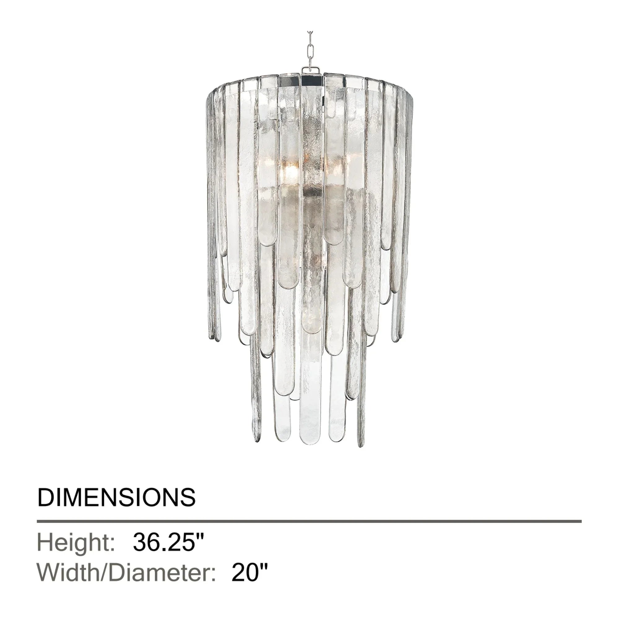 Hudson Valley Lighting - Fenwater 36" 9-Light Chandelier, Polished Nickel Finish | Bees Lighting
