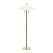 Hudson Valley Lighting - Flare 62" 2-Light Floor Lamp, Aged Brass Finish | Bees Lighting