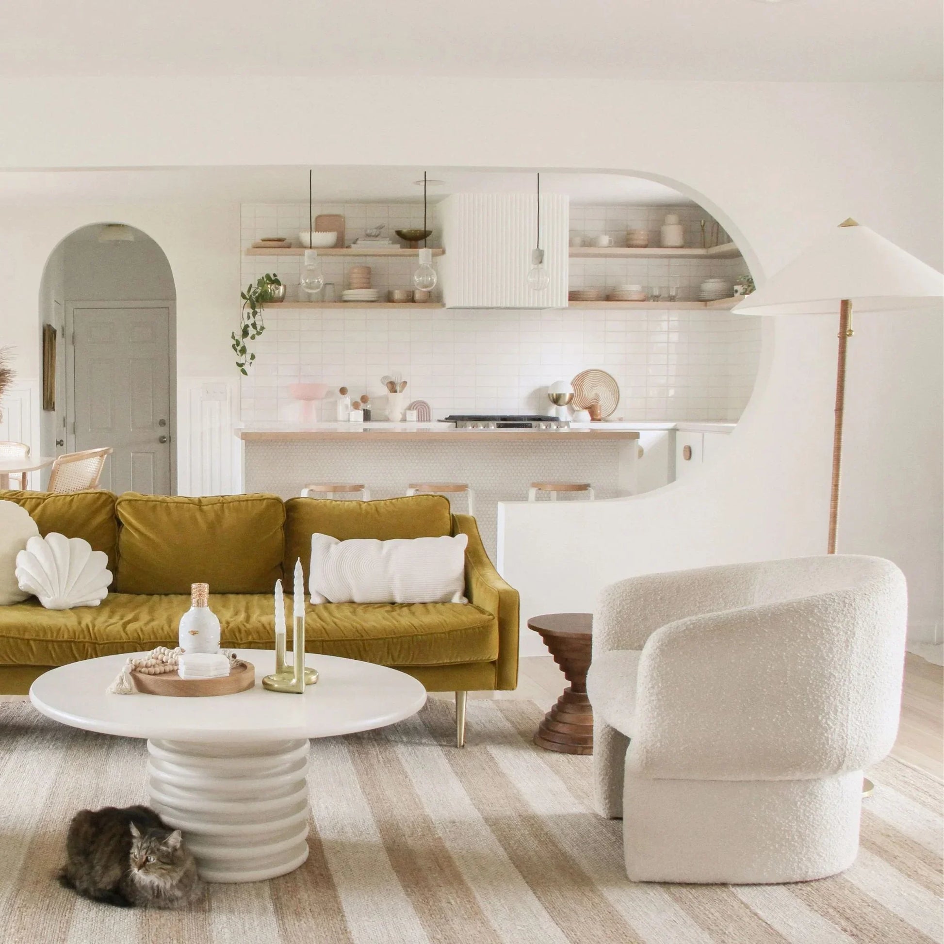 Hudson Valley Lighting - Flare 62" 2-Light Floor Lamp, Aged Brass Finish | Bees Lighting