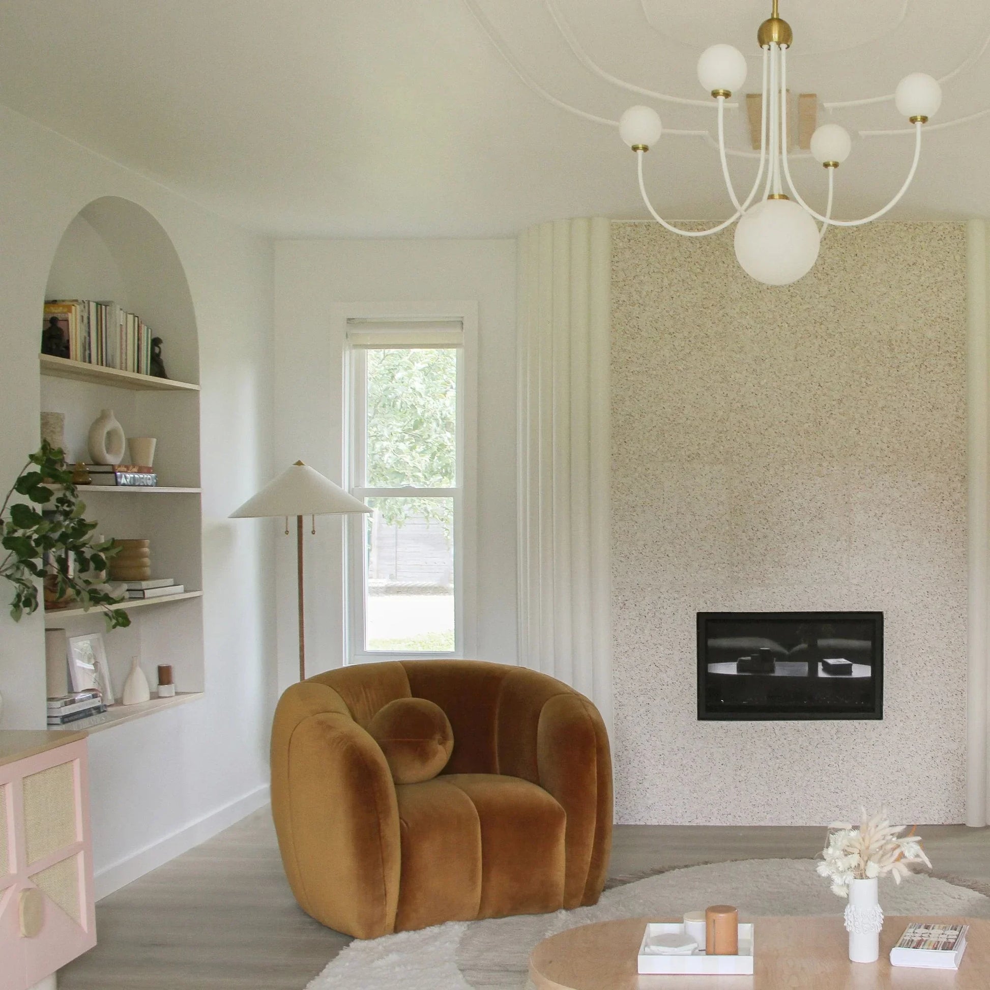 Hudson Valley Lighting - Flare 62" 2-Light Floor Lamp, Aged Brass Finish | Bees Lighting