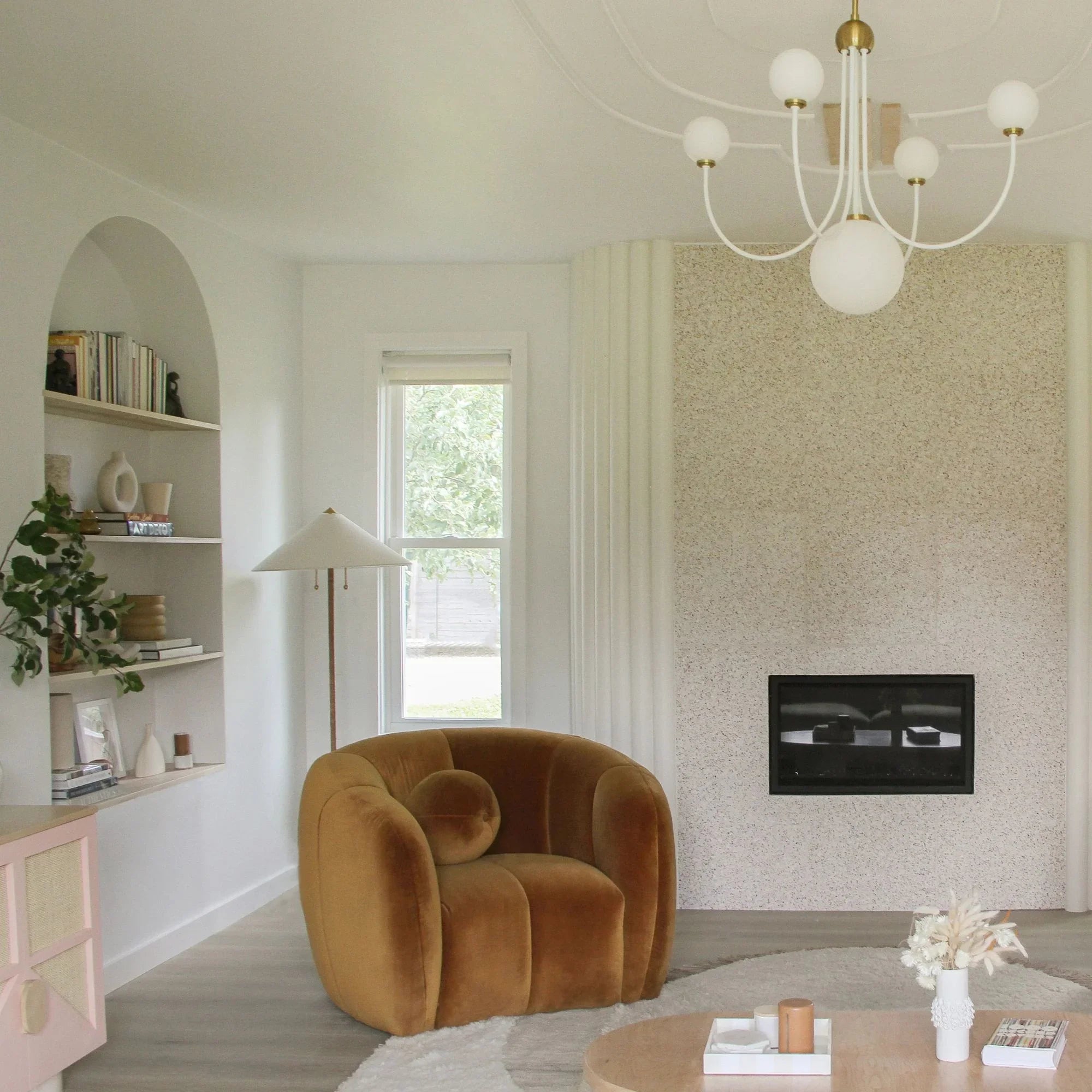 Hudson Valley Lighting - Flare 62" 2-Light Floor Lamp, Aged Brass Finish | Bees Lighting