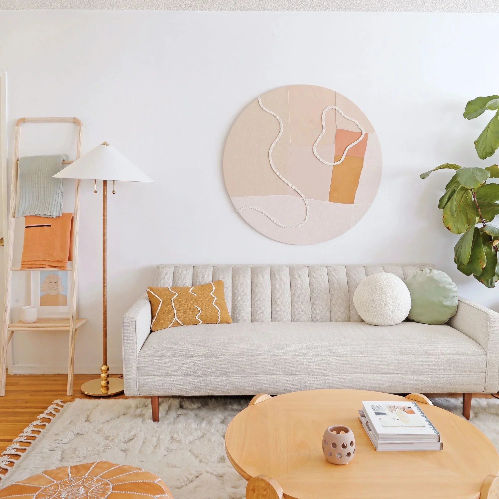 Hudson Valley Lighting - Flare 62" 2-Light Floor Lamp, Aged Brass Finish | Bees Lighting