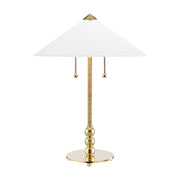 Hudson Valley Lighting - Flare 24" 2-Light Table Lamp, Aged Brass Finish | Bees Lighting