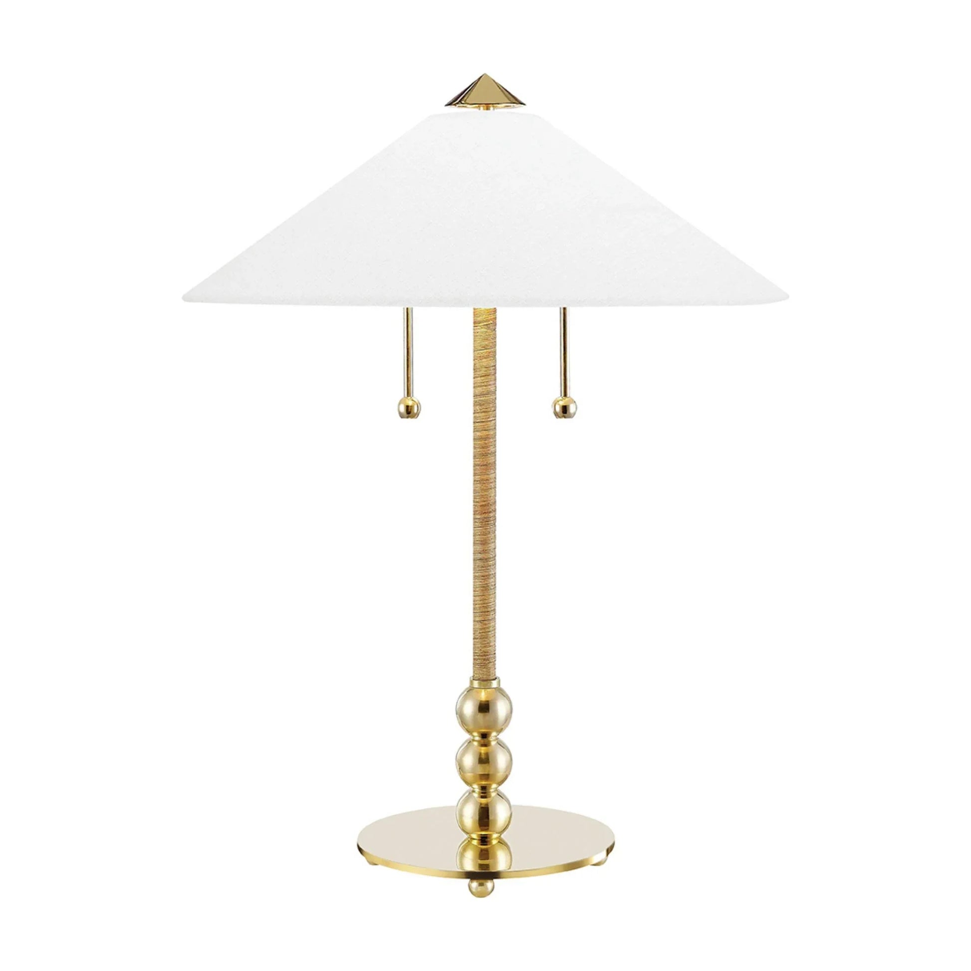 Hudson Valley Lighting - Flare 24" 2-Light Table Lamp, Aged Brass Finish | Bees Lighting