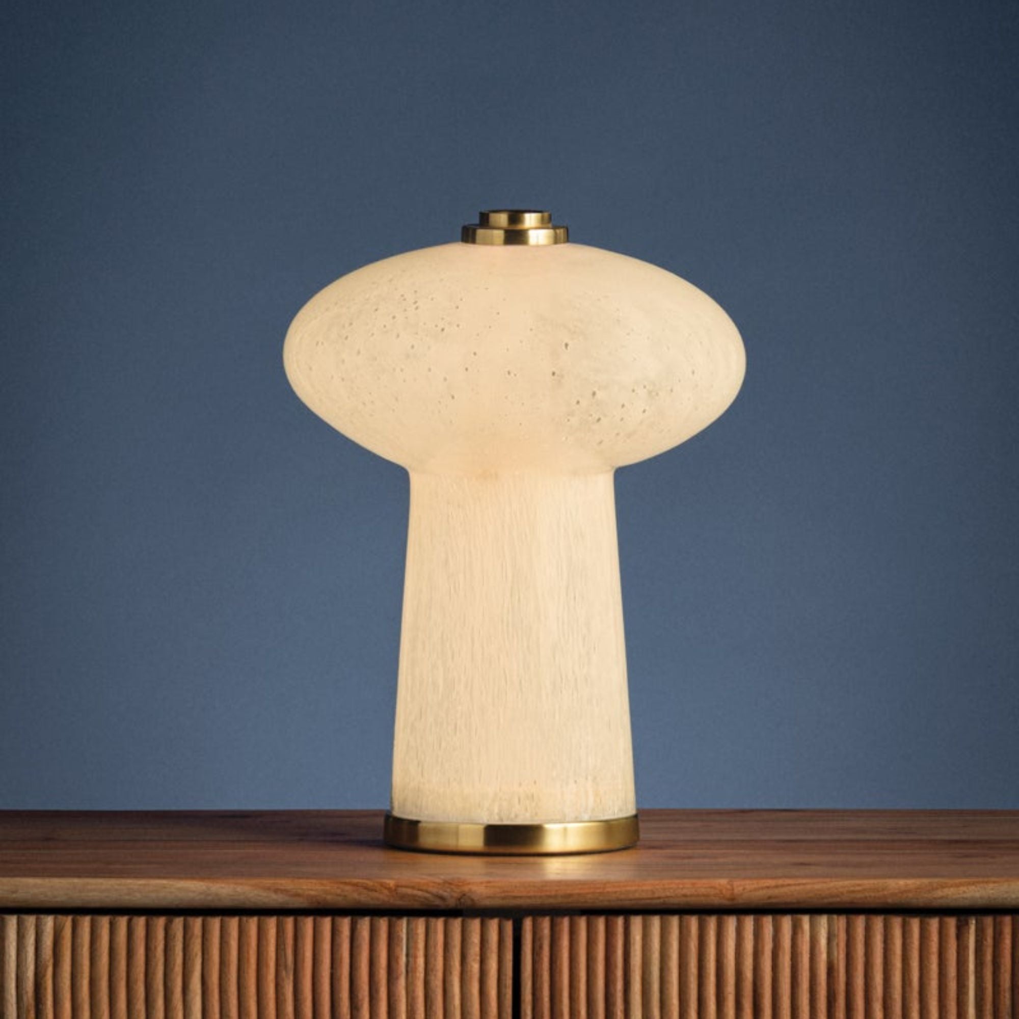 Fords 14" LED Table Lamp, Aged Brass Finish
