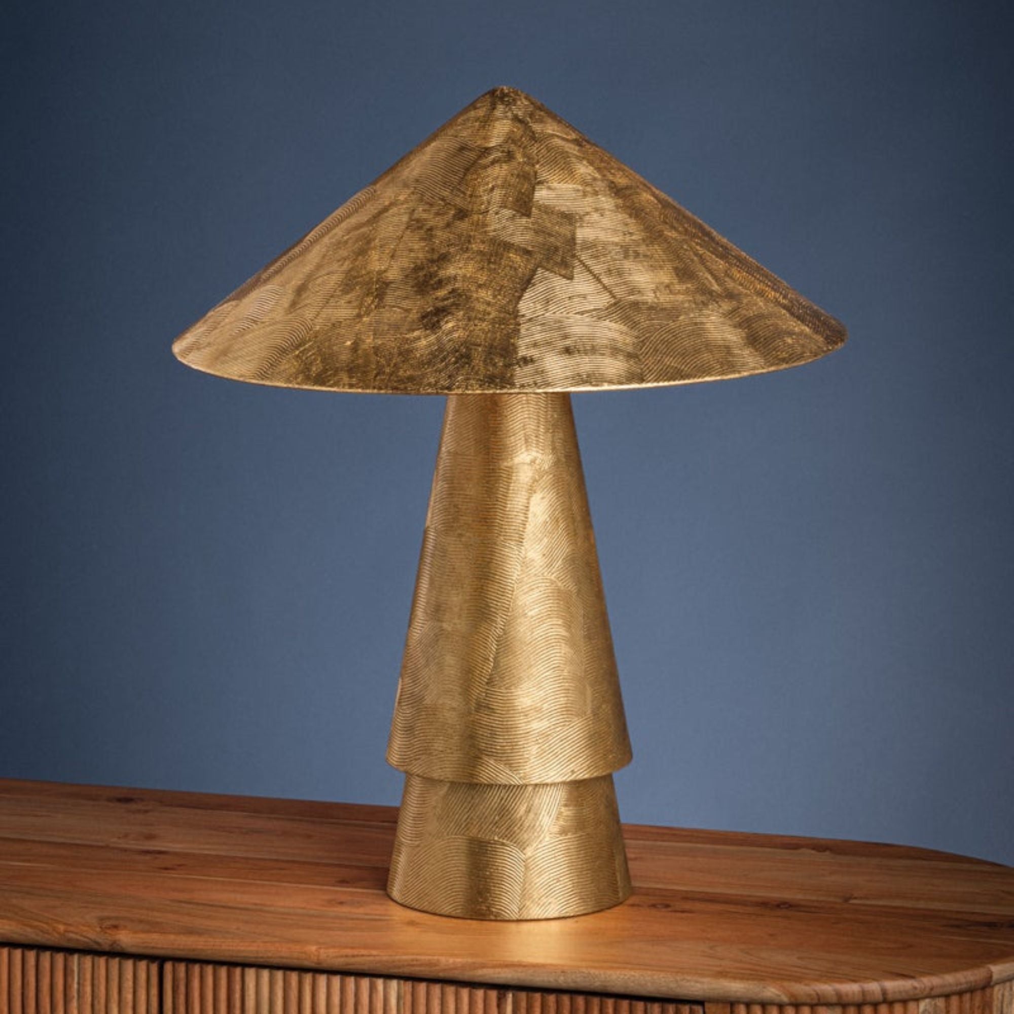 Foxton 22" Table Lamp, Vintage Gold Leaf Finish