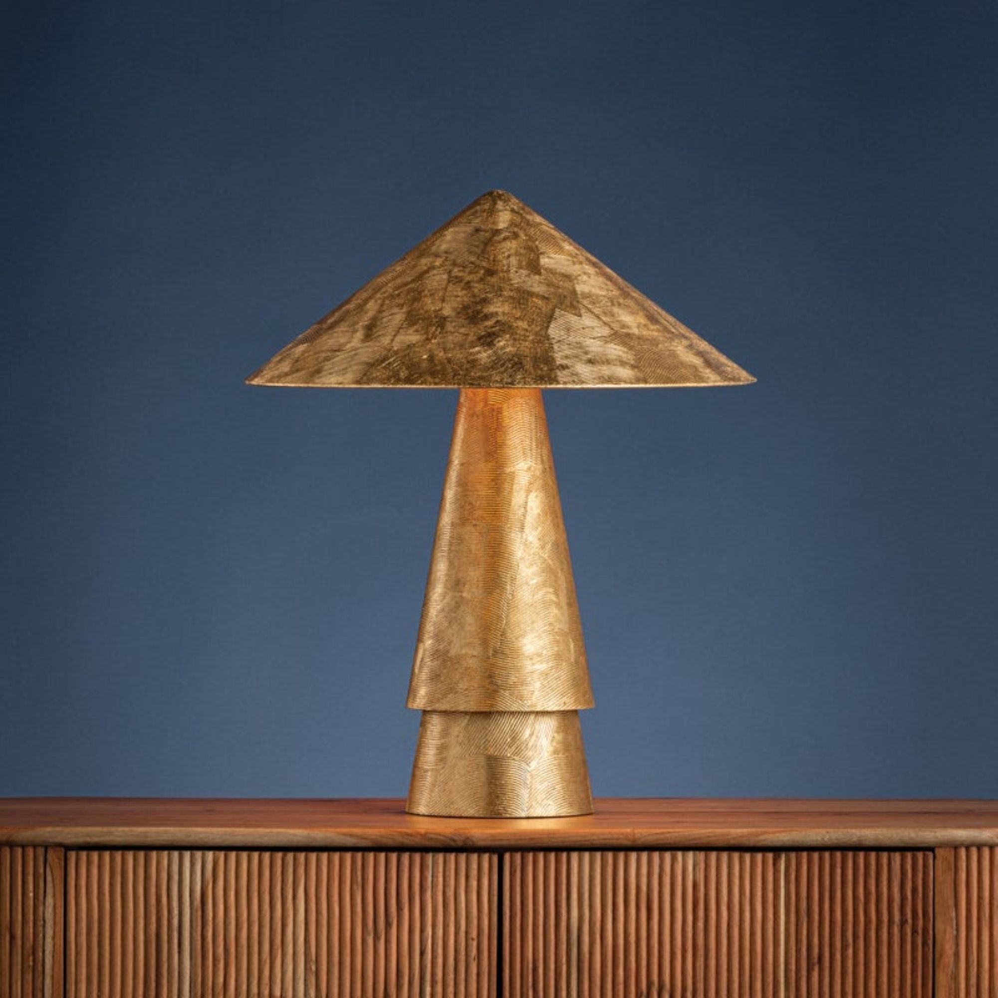 Foxton 22" Table Lamp, Vintage Gold Leaf Finish