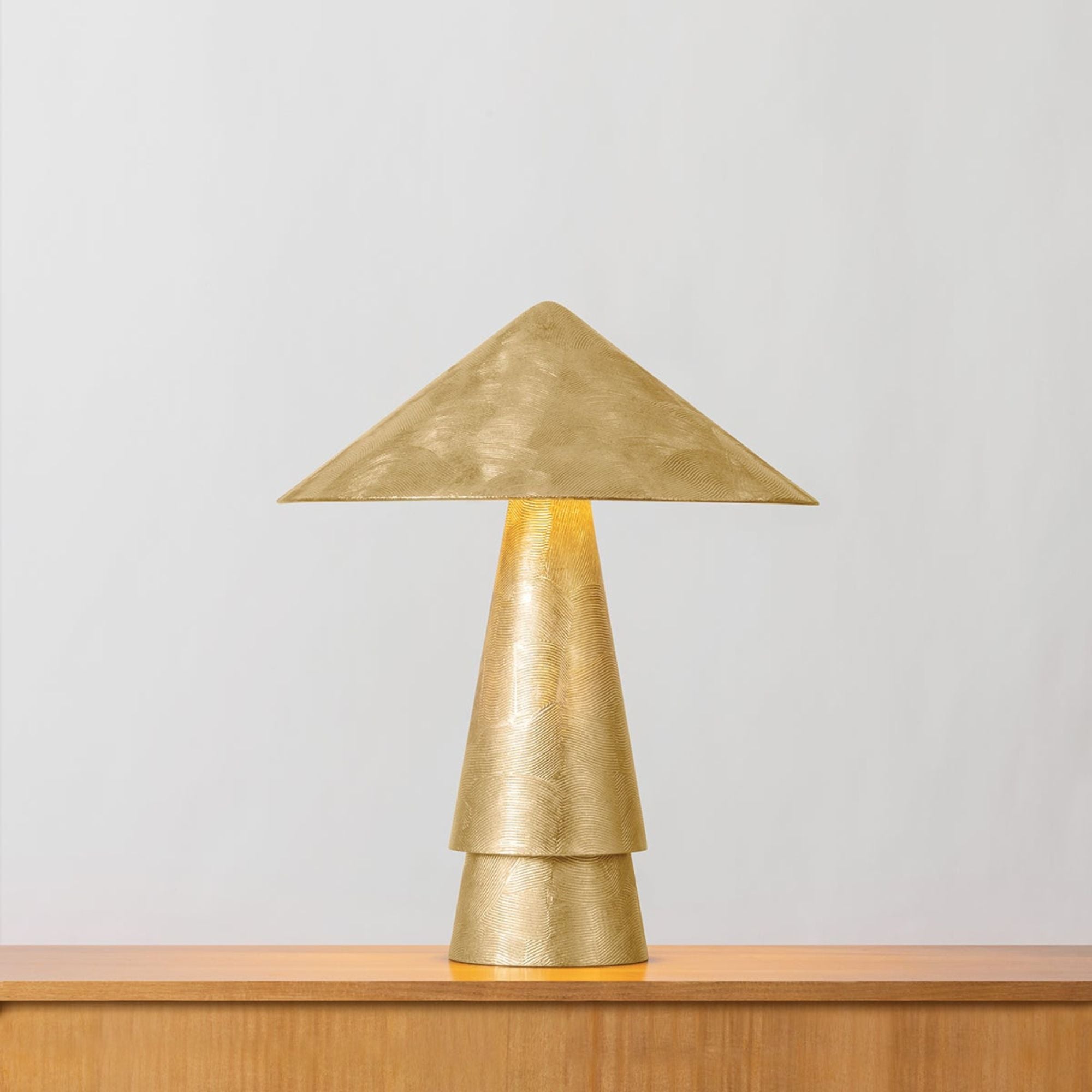 Foxton 22" Table Lamp, Vintage Gold Leaf Finish
